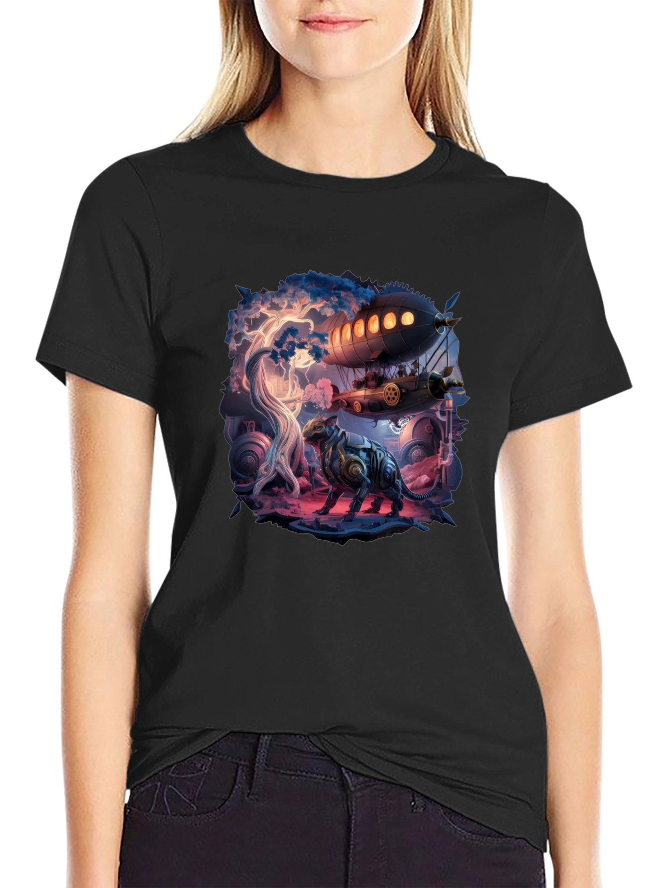 Steampunk Fantasy Art Graphic Tee