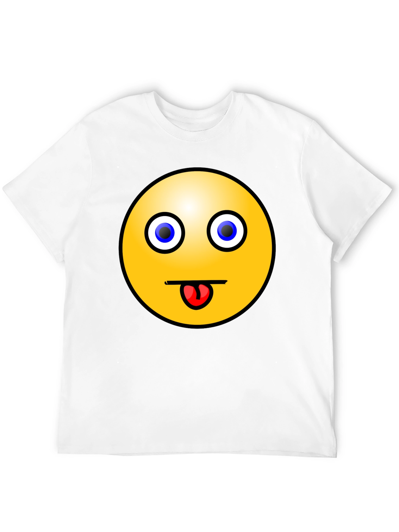 Funny Emoji T-Shirt - Black Crew Neck Tee