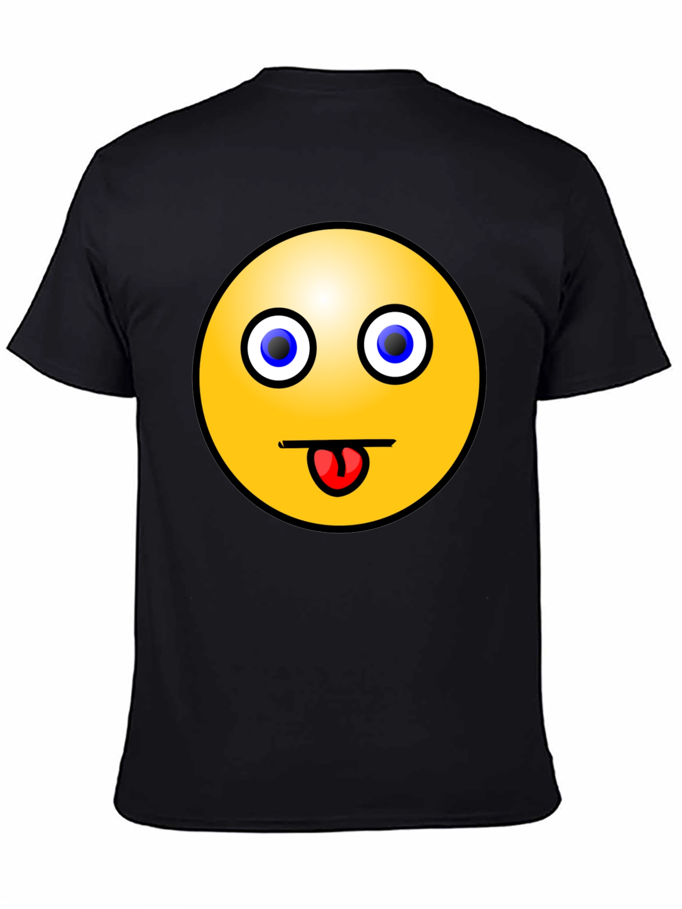 Funny Emoji T-Shirt - Black Crew Neck Tee