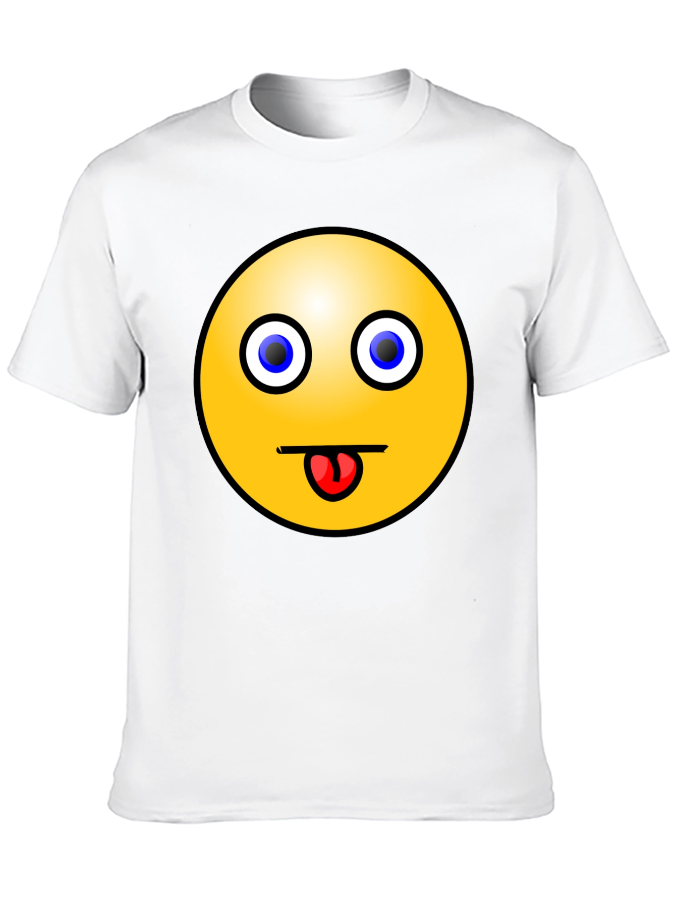 Funny Emoji T-Shirt - Black Crew Neck Tee