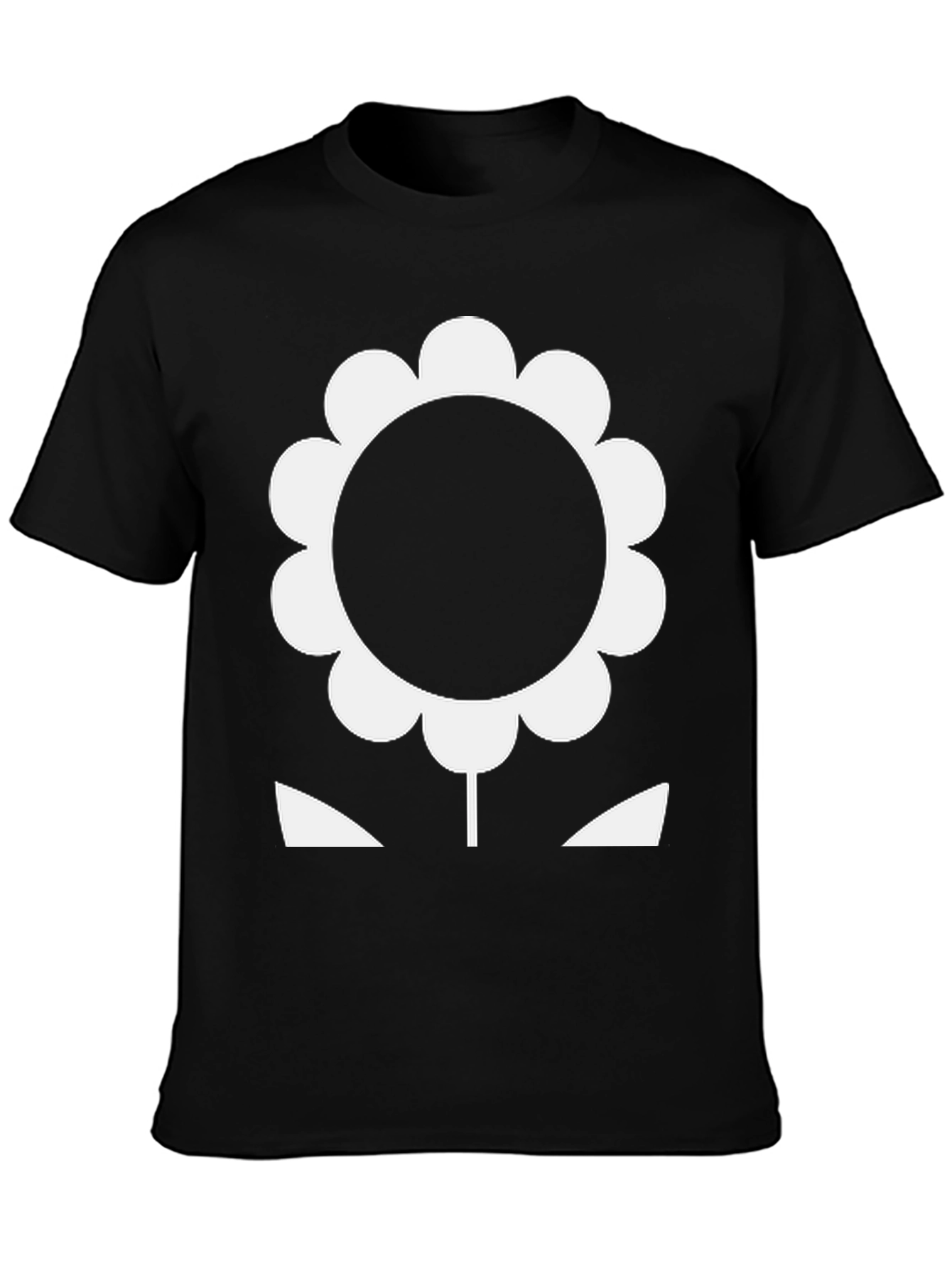 Bold Flower Graphic Tee - Black