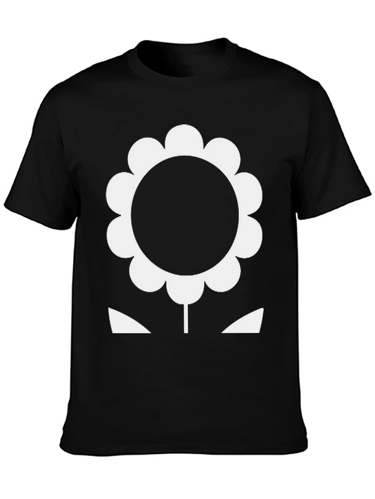 Bold Flower Graphic Tee - Black
