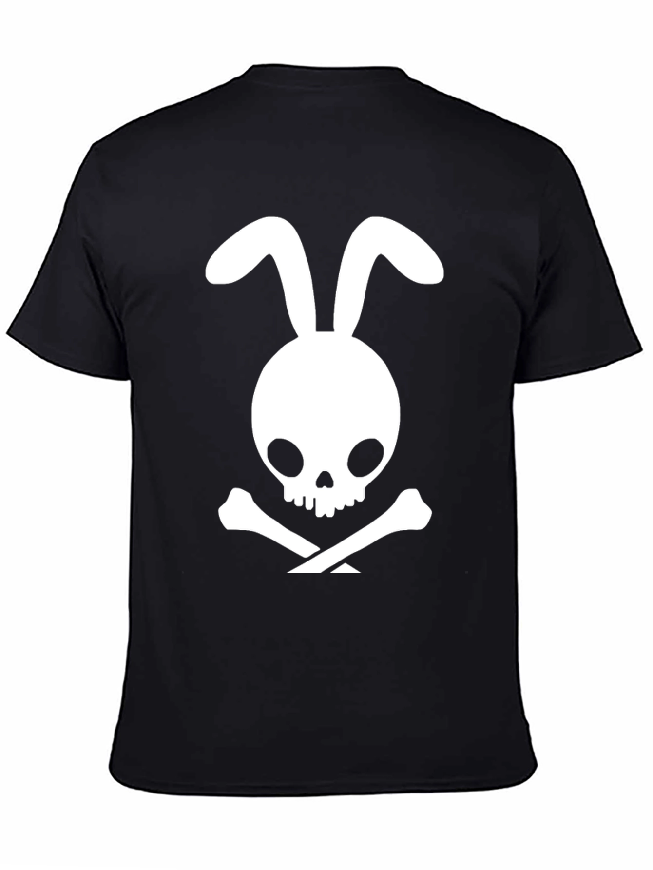 Rabbit Skull & Crossbones Black T-Shirt