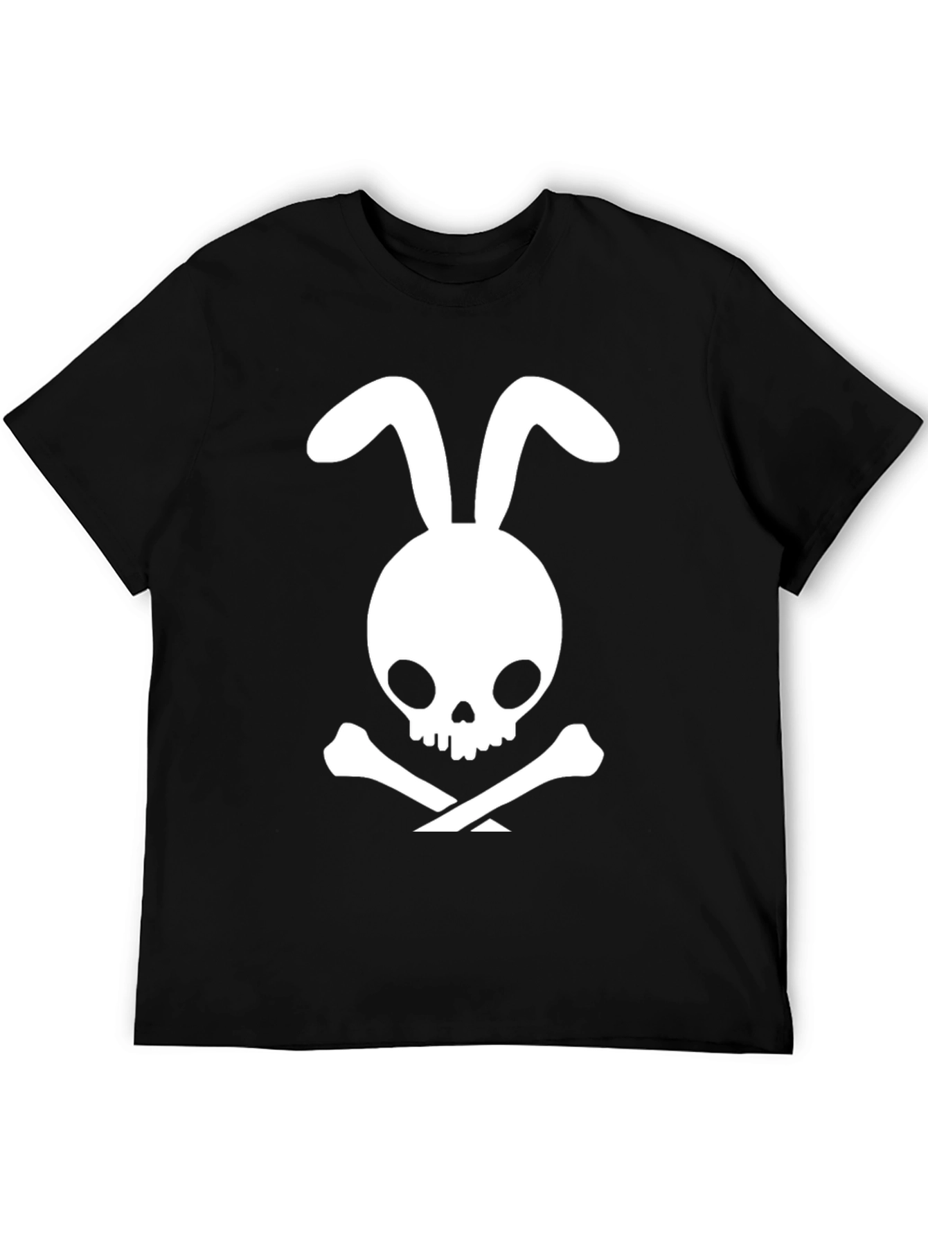 Rabbit Skull & Crossbones Black T-Shirt