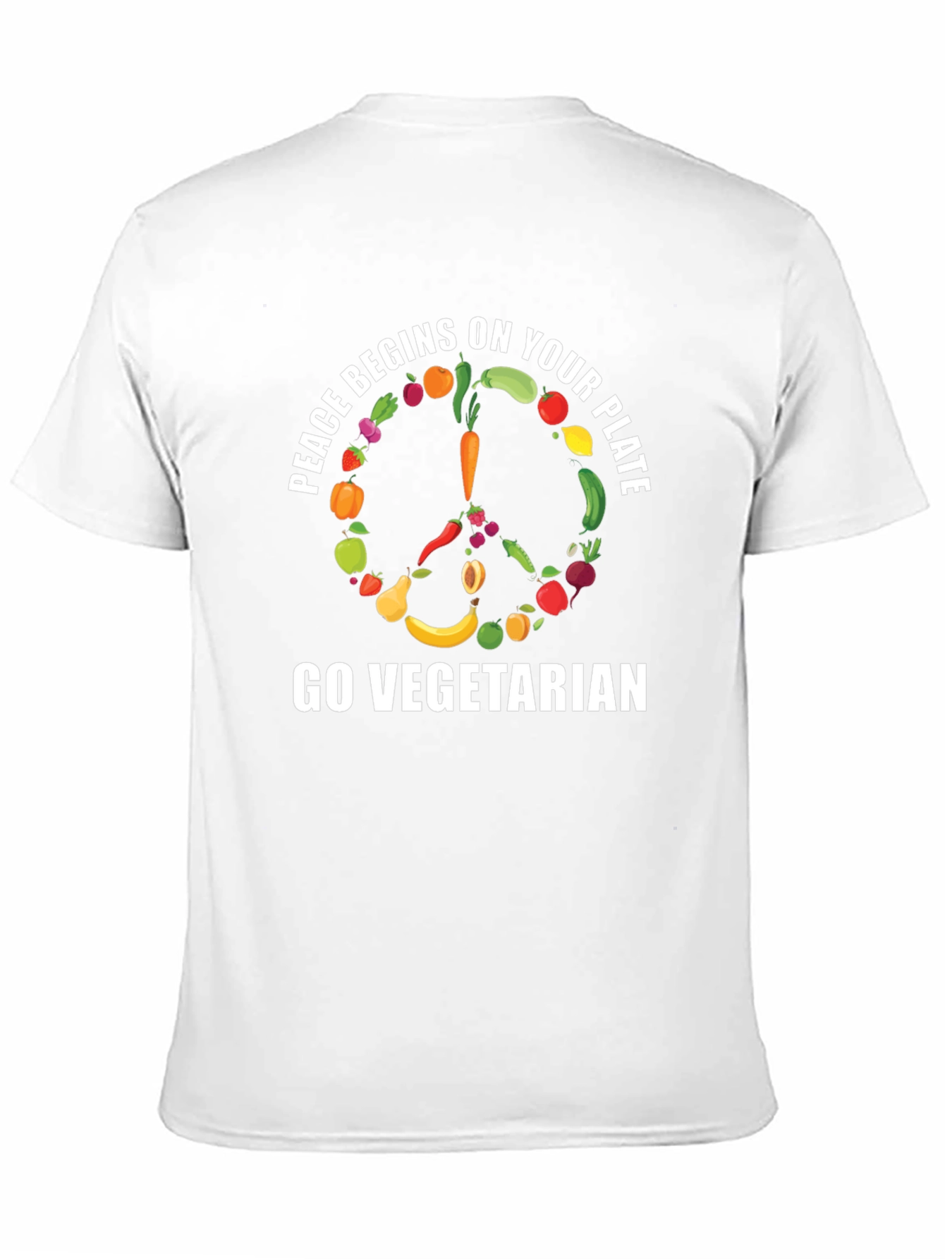 Peace Begins on Your Plate Vegetarian T-Shirt