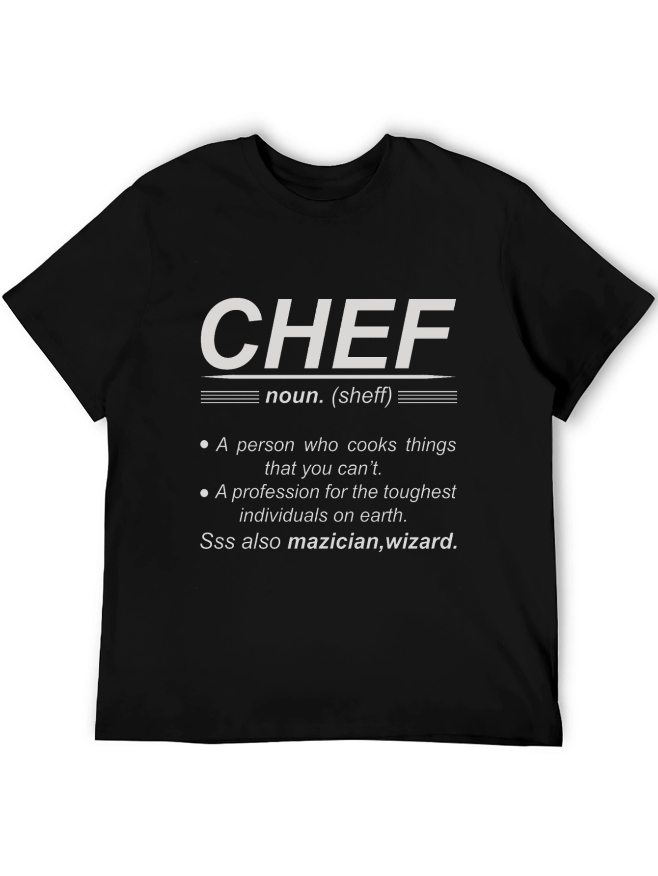 Chef Definition Black T-Shirt