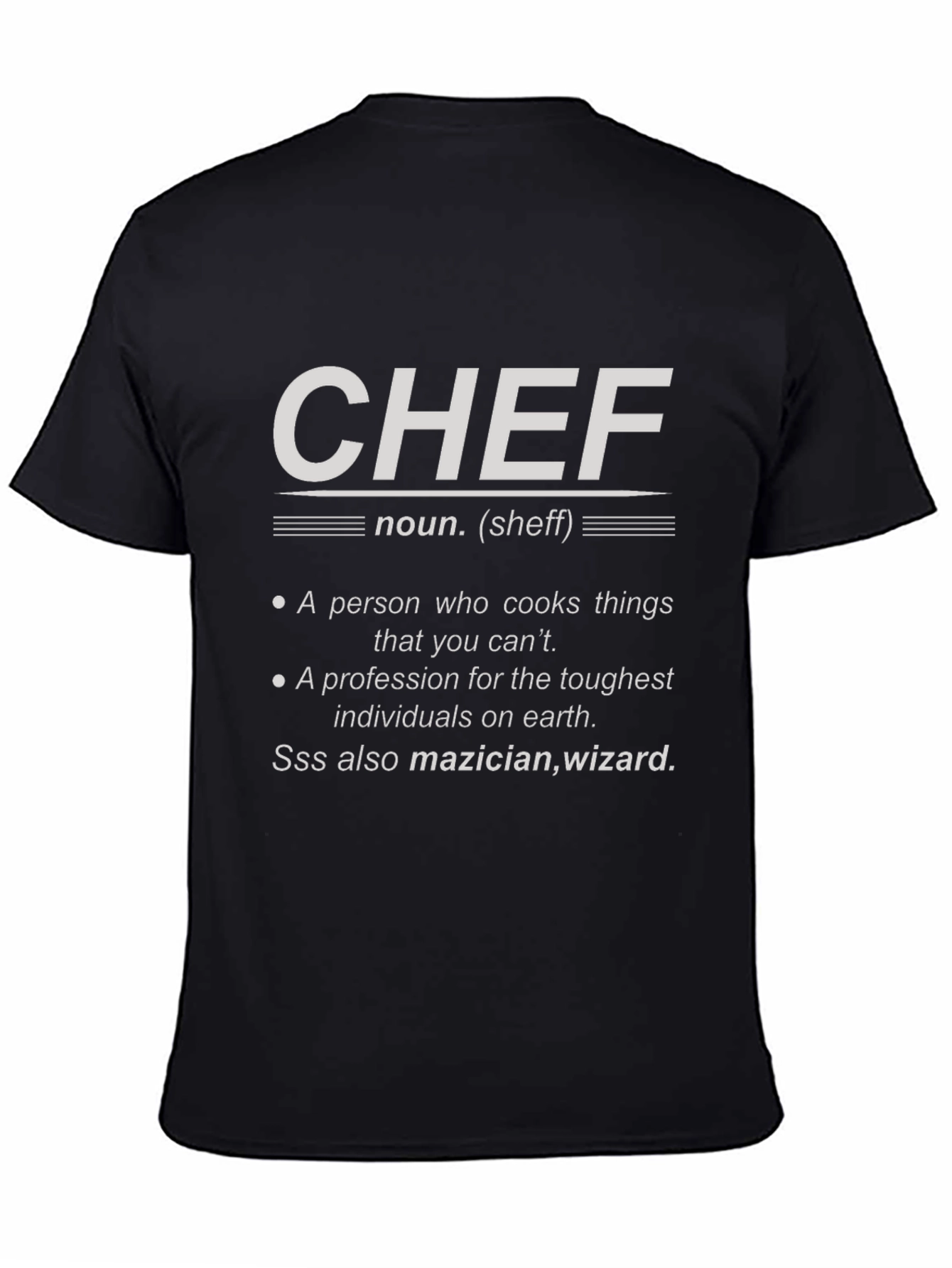 Chef Definition Black T-Shirt