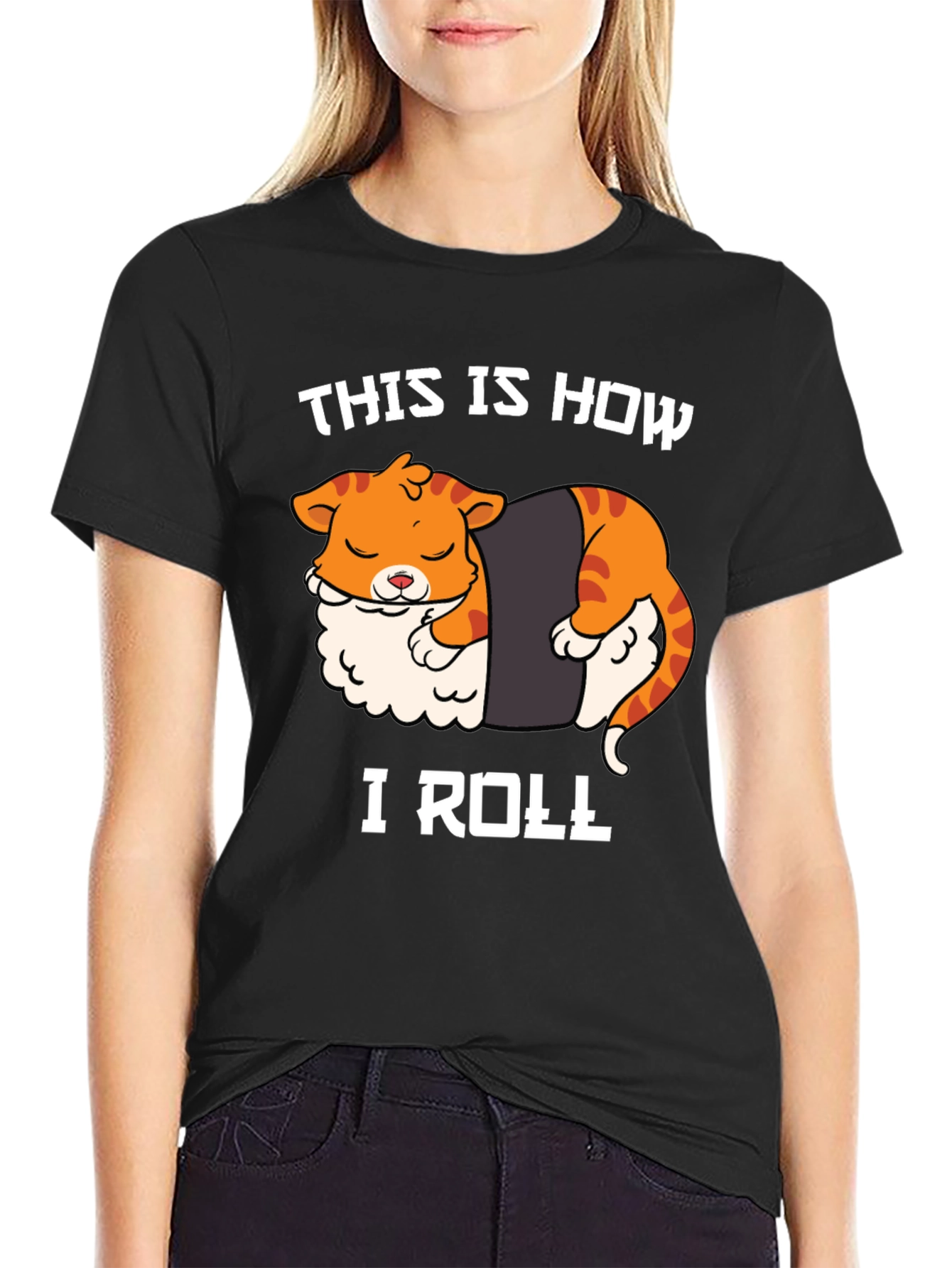 Sushi Cat T-Shirt - This Is How I Roll