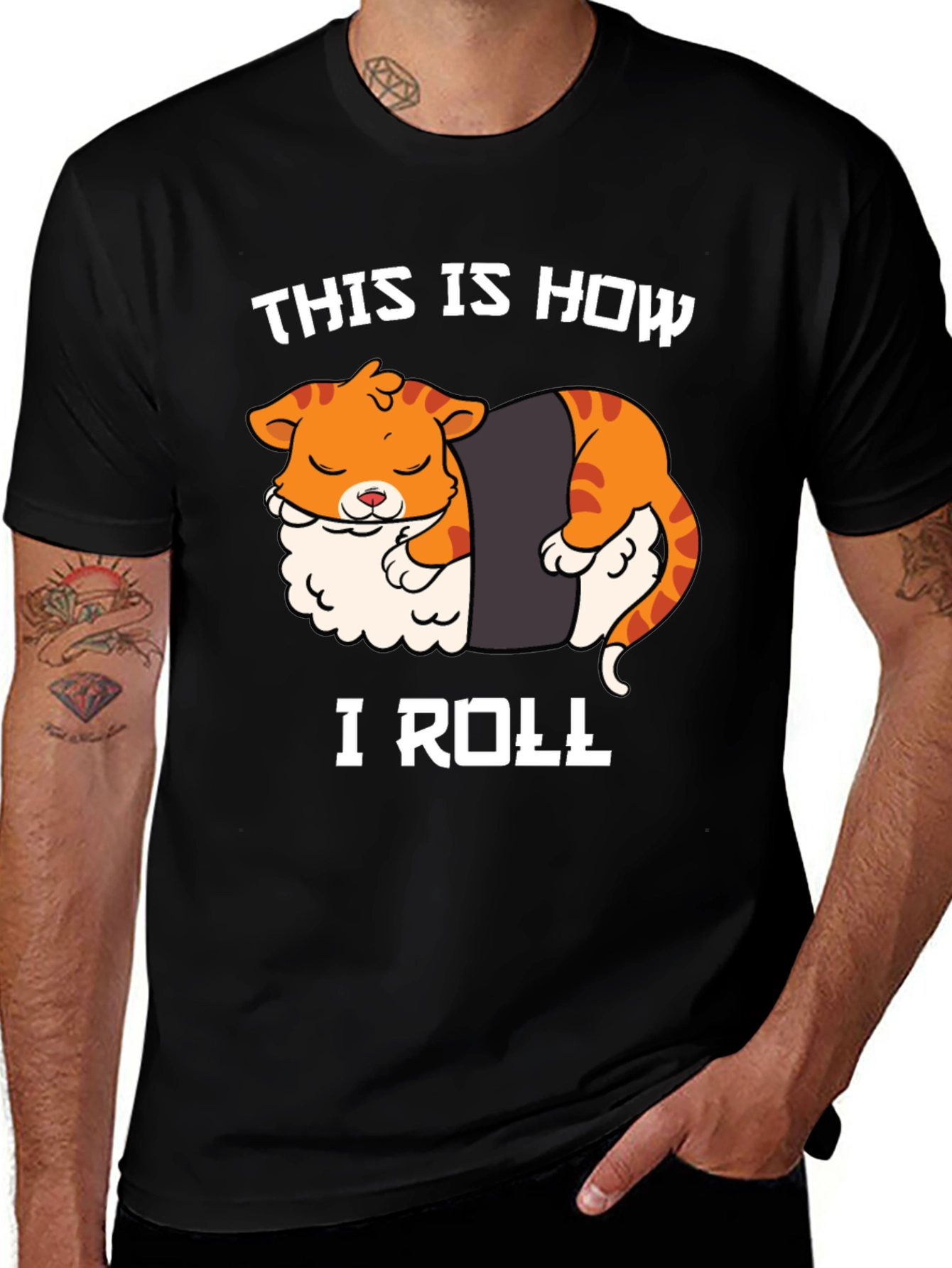 Sushi Cat T-Shirt - This Is How I Roll