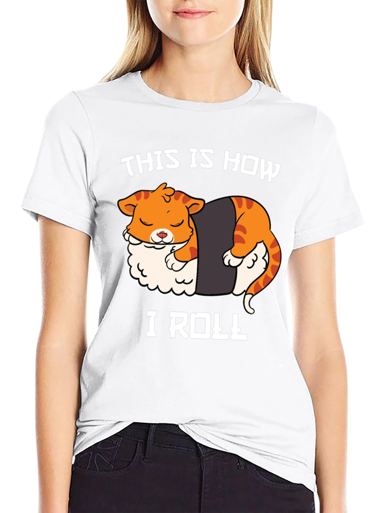 Sushi Cat T-Shirt - This Is How I Roll