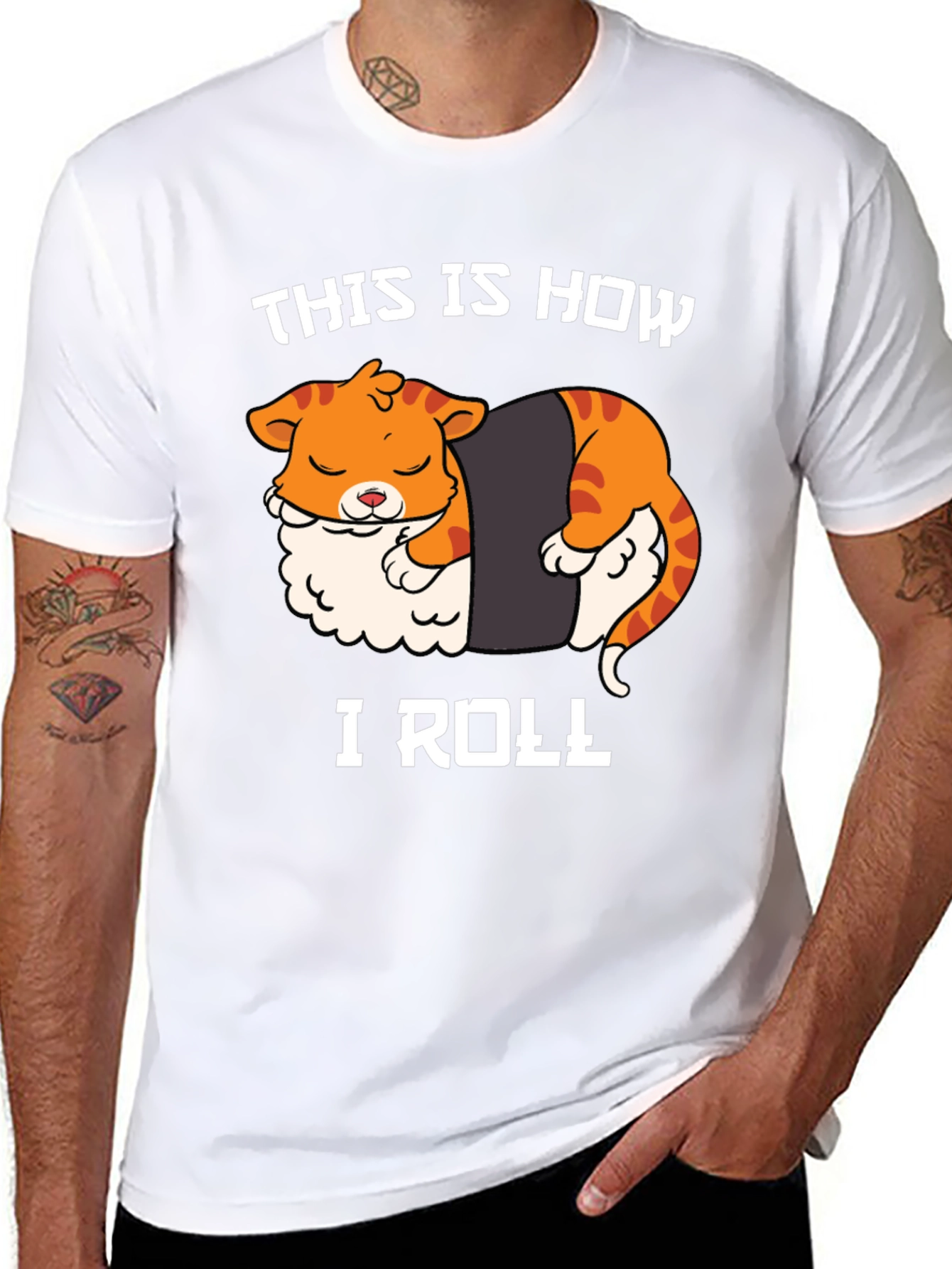 Sushi Cat T-Shirt - This Is How I Roll
