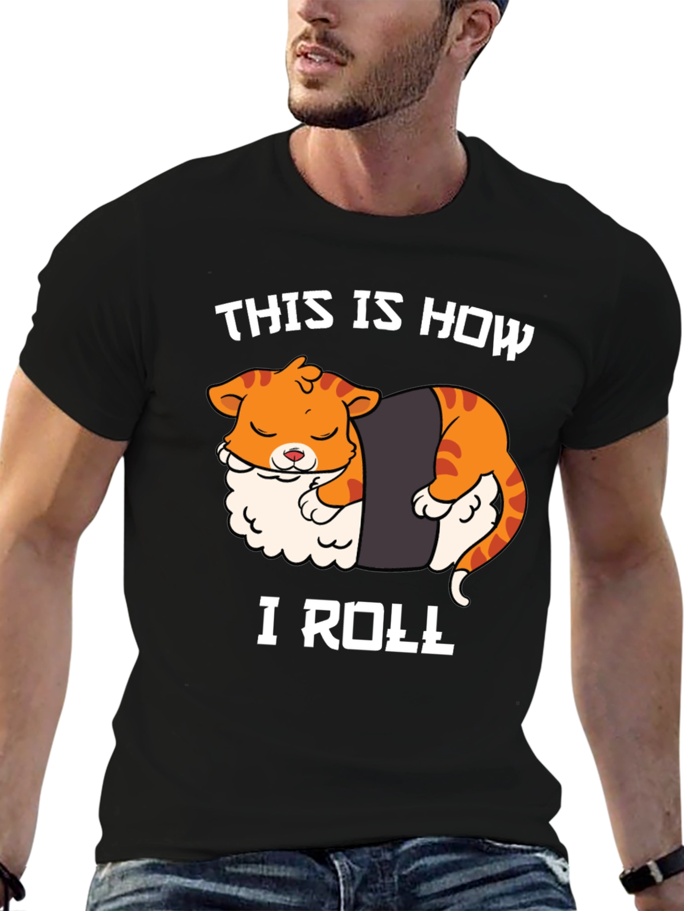 Sushi Cat T-Shirt - This Is How I Roll