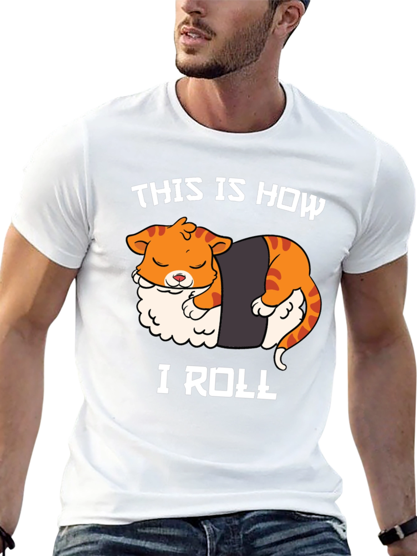 Sushi Cat T-Shirt - This Is How I Roll