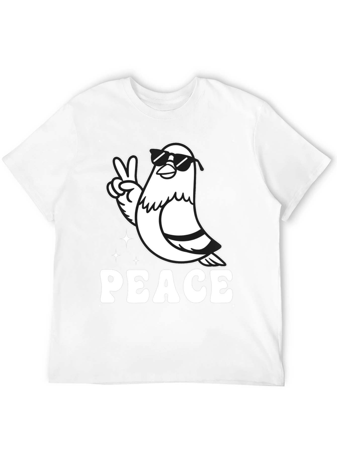 Peace Pigeon T-Shirt - Funny Bird Graphic Tee