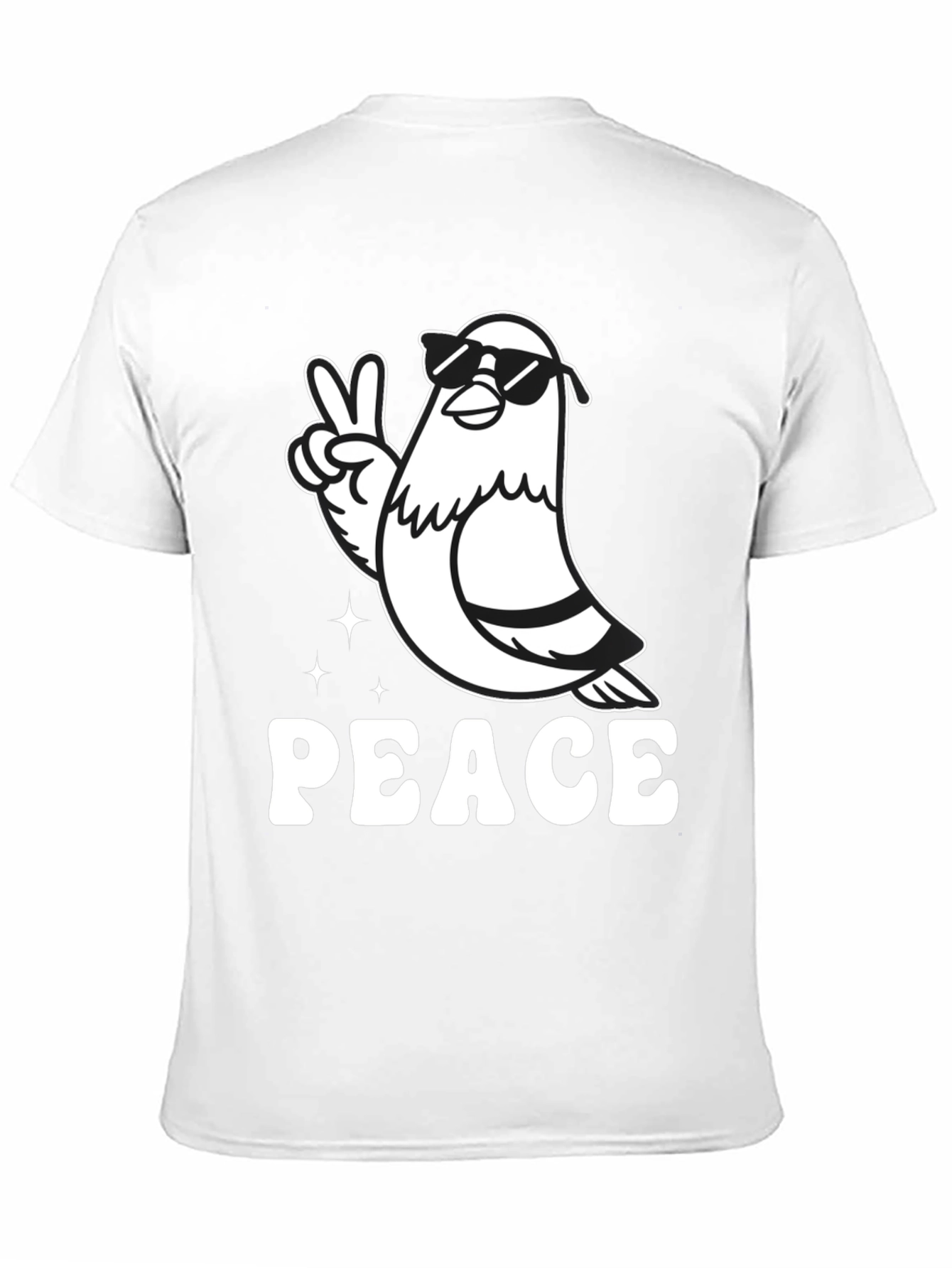 Peace Pigeon T-Shirt - Funny Bird Graphic Tee