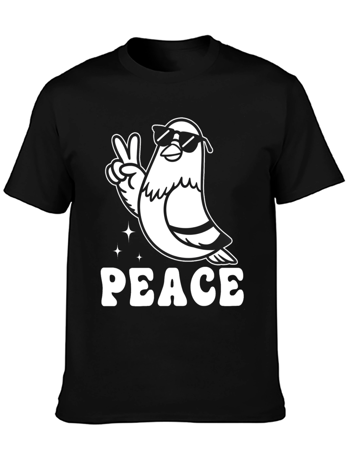 Peace Pigeon T-Shirt - Funny Bird Graphic Tee