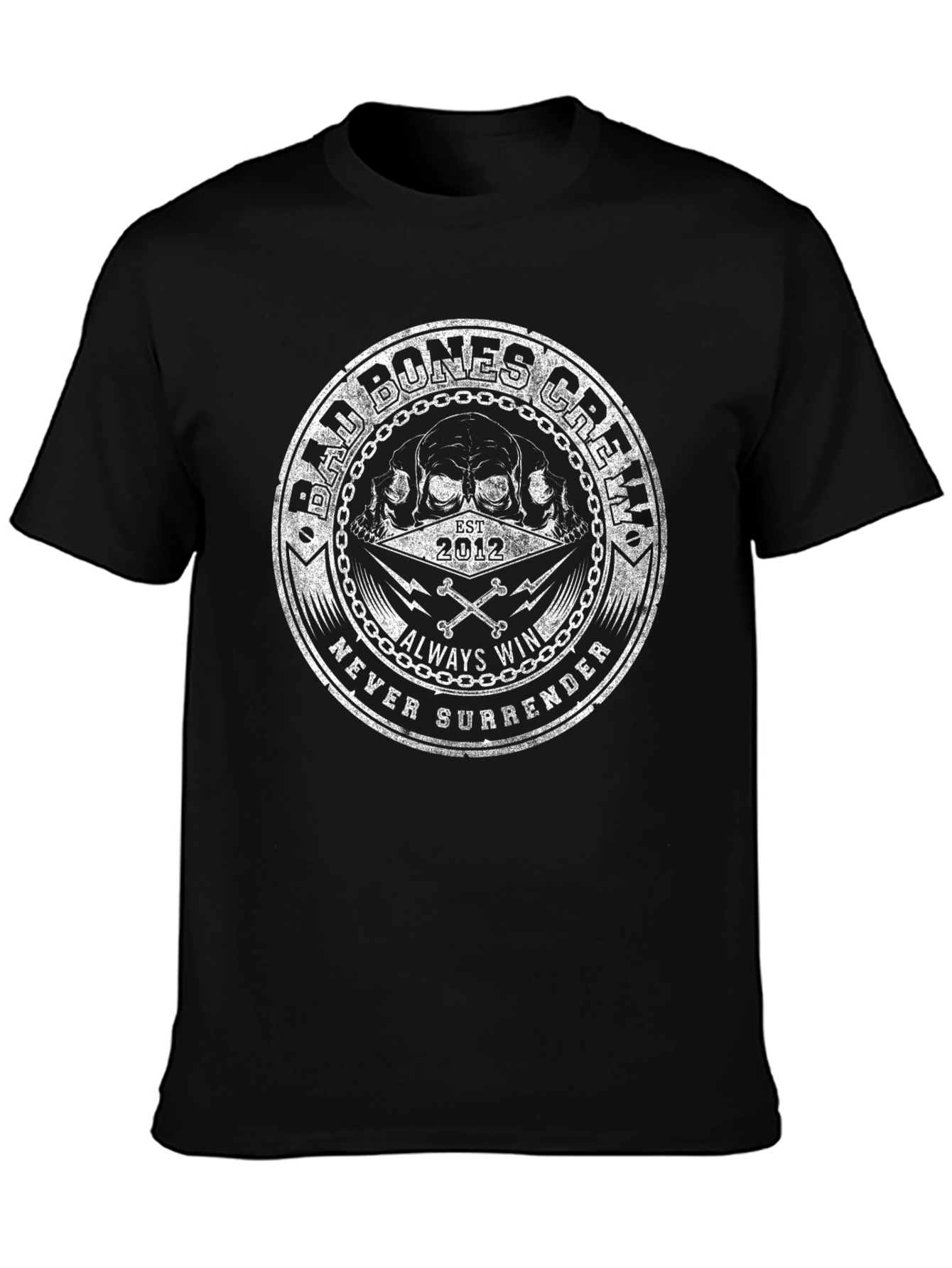 Bad Bones Crew Graphic Tee - Black