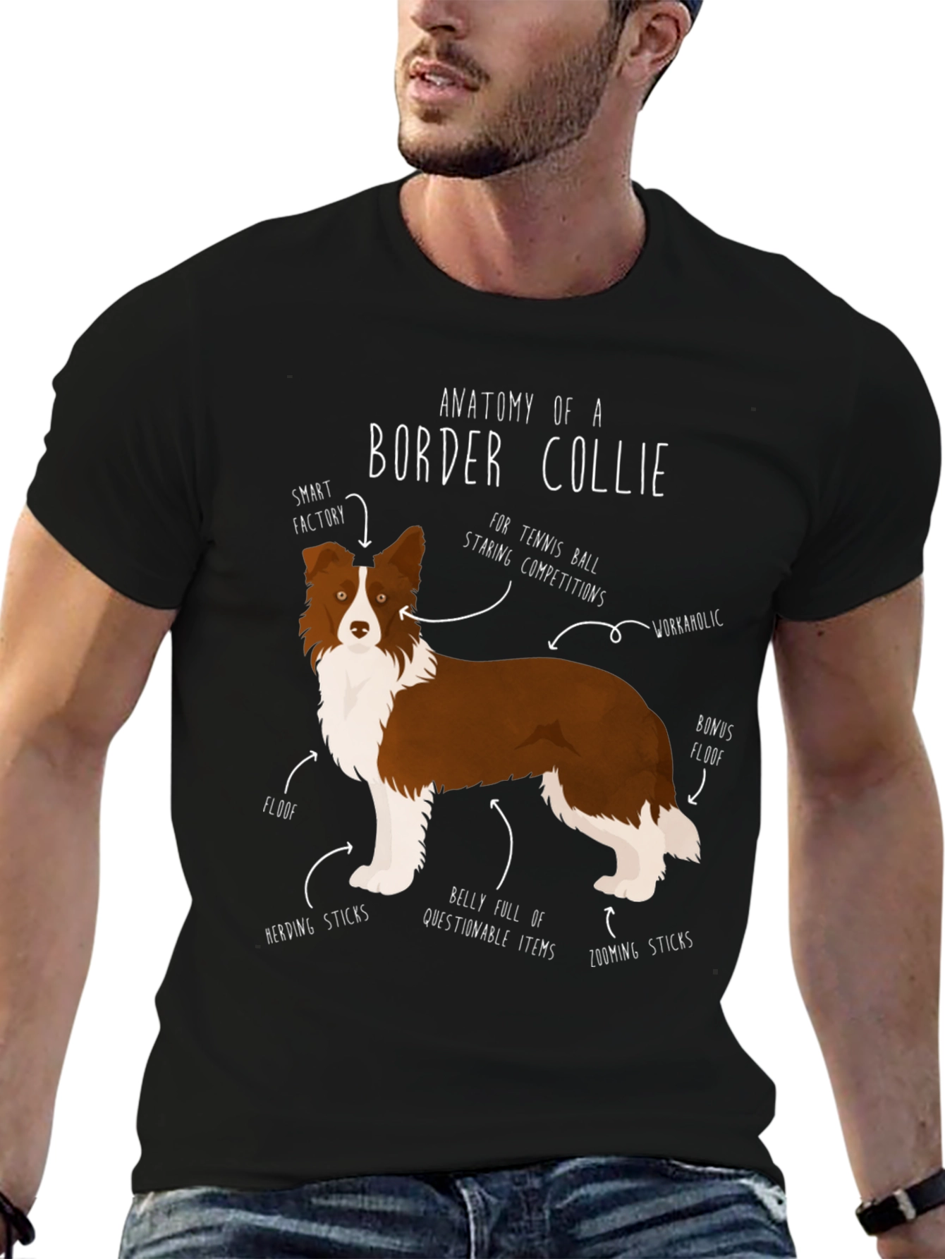 Anatomy of a Border Collie T-Shirt