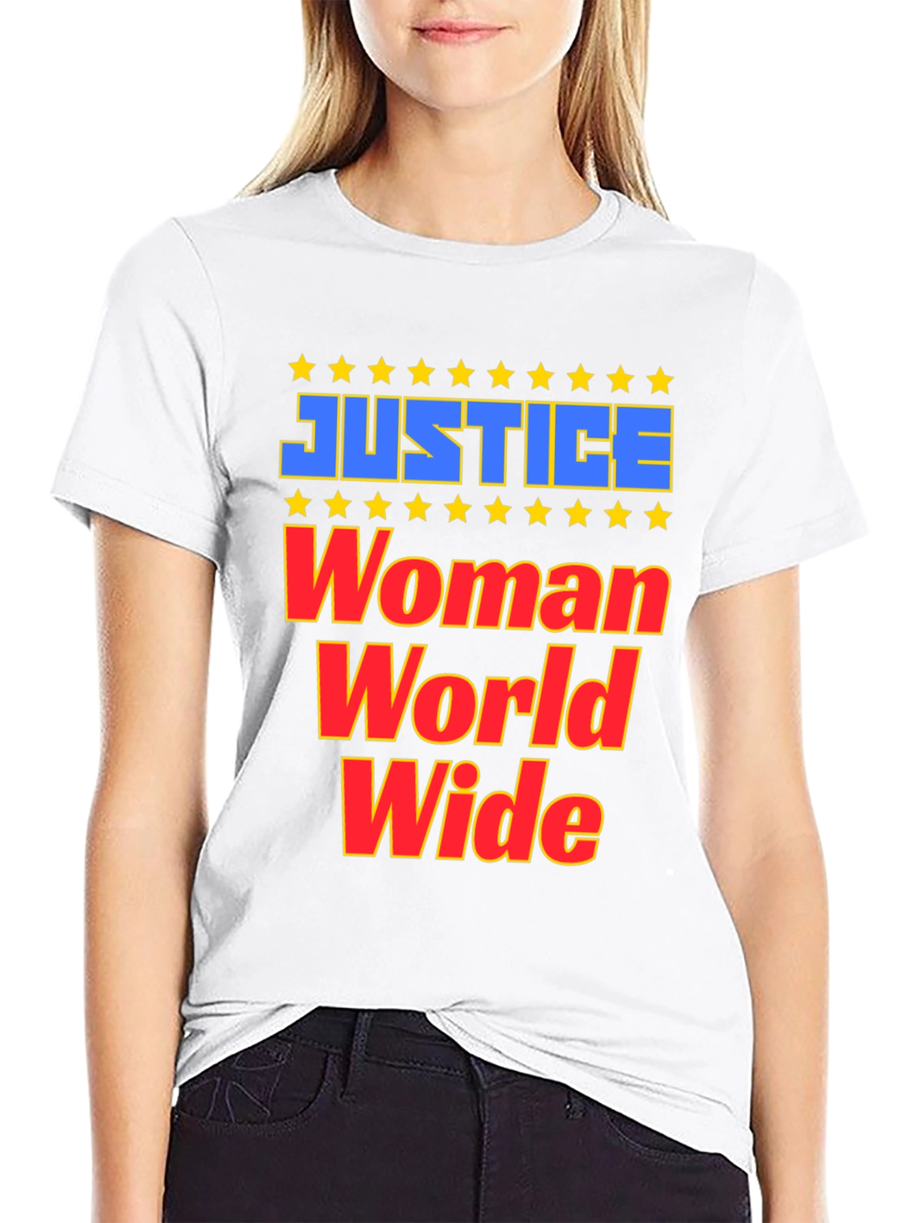 Justice Woman World Wide Graphic T-Shirt