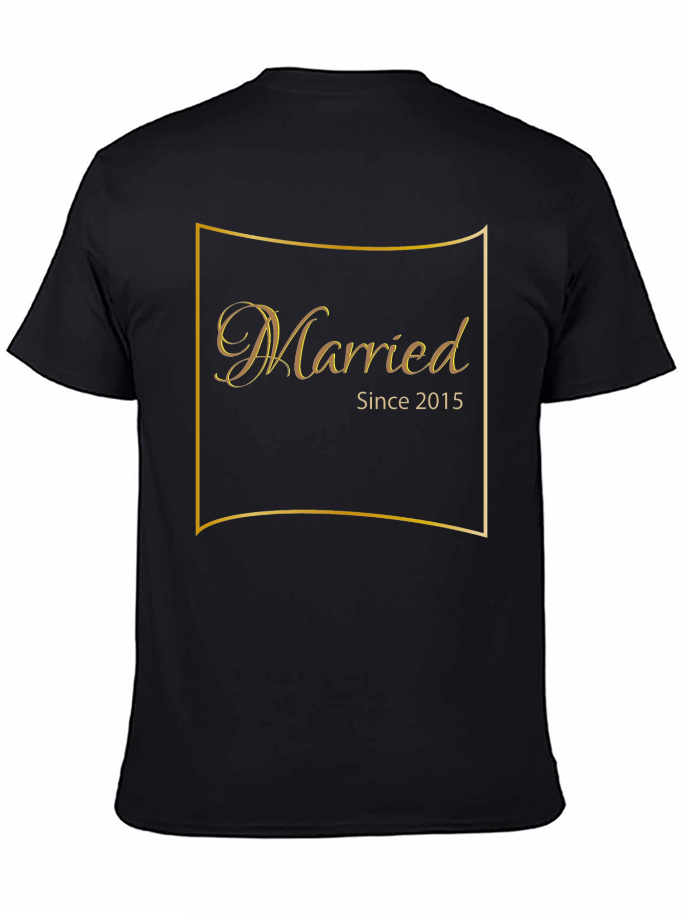 Married Since 2015 Black T-Shirt