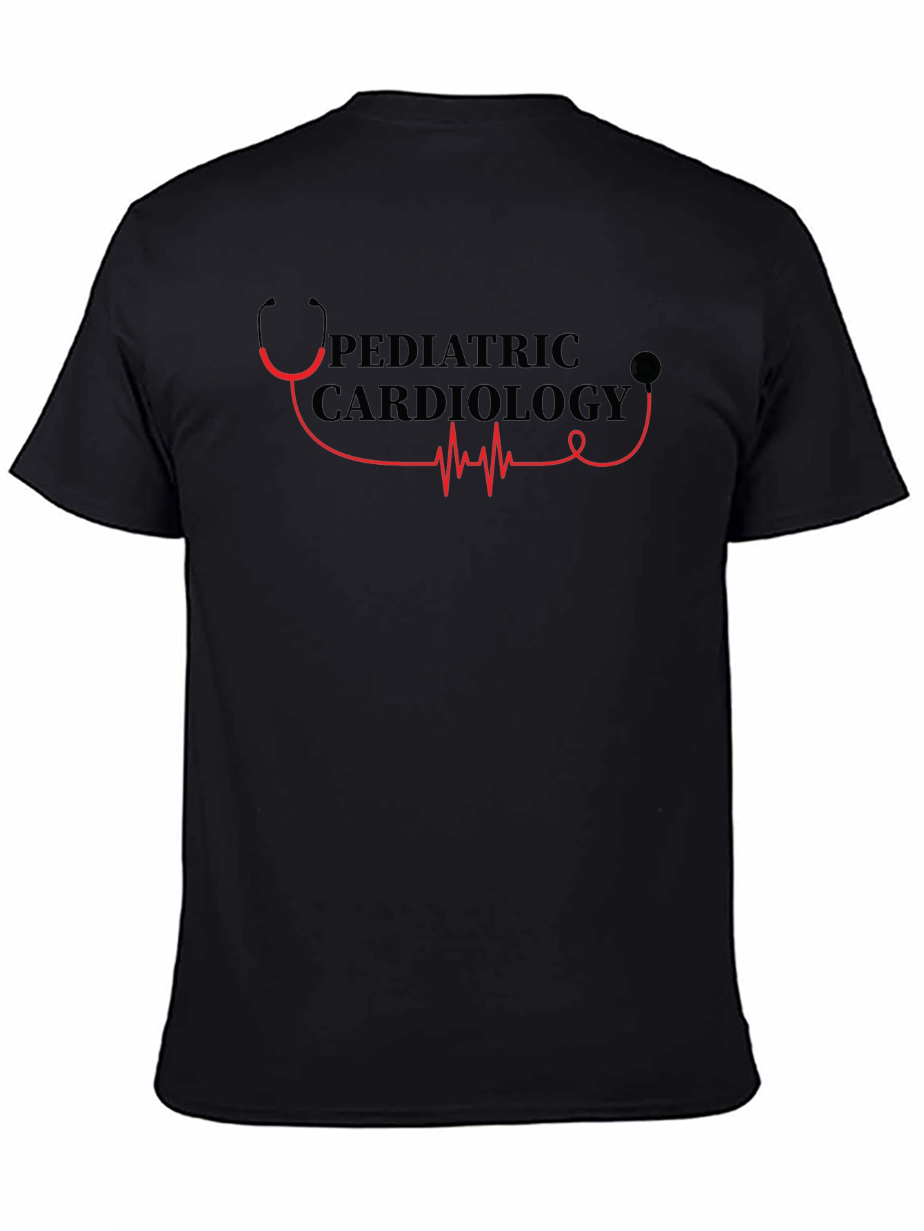 Pediatric Cardiology T-Shirt - Stethoscope Heartbeat Design