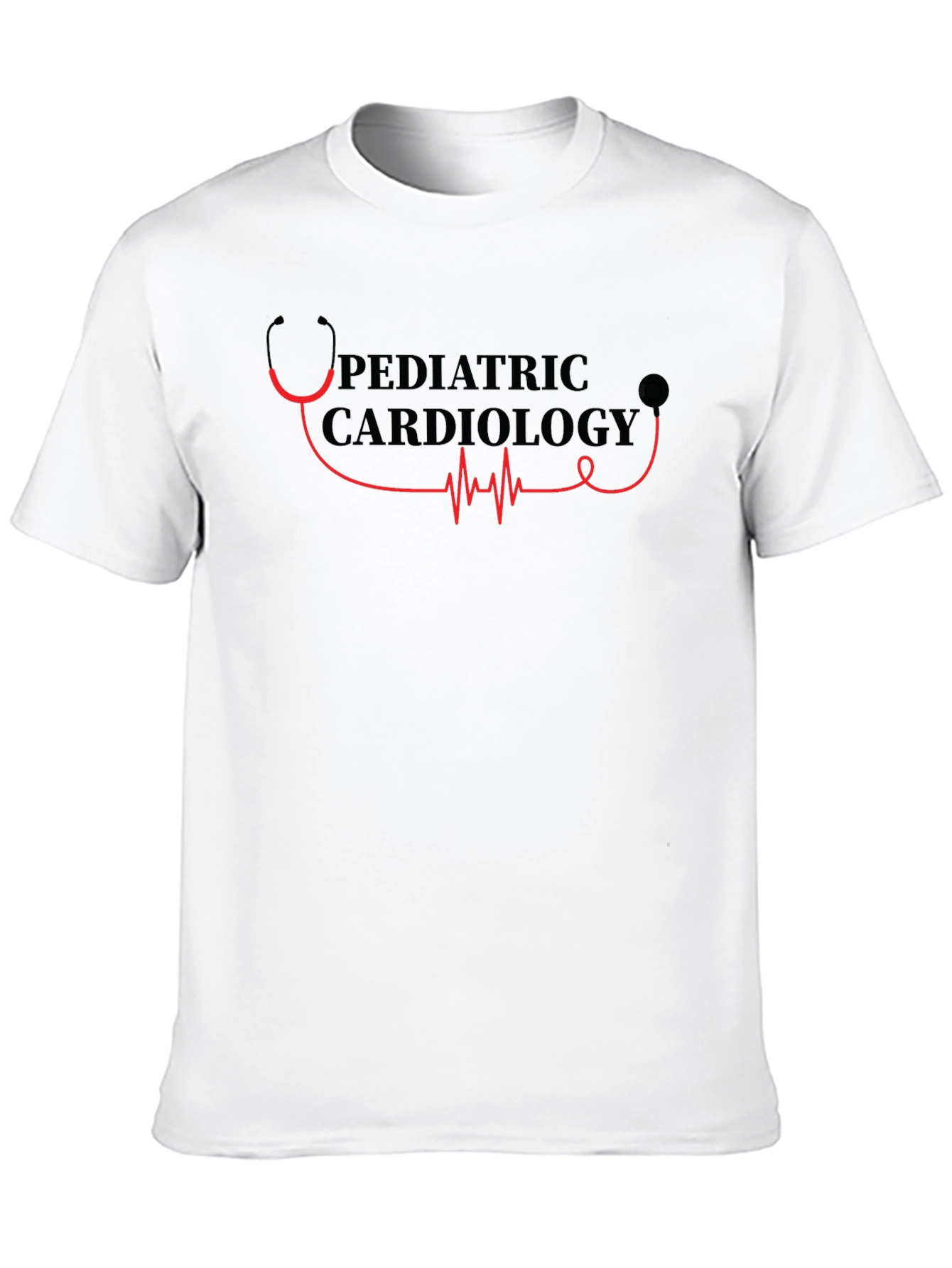 Pediatric Cardiology T-Shirt - Stethoscope Heartbeat Design