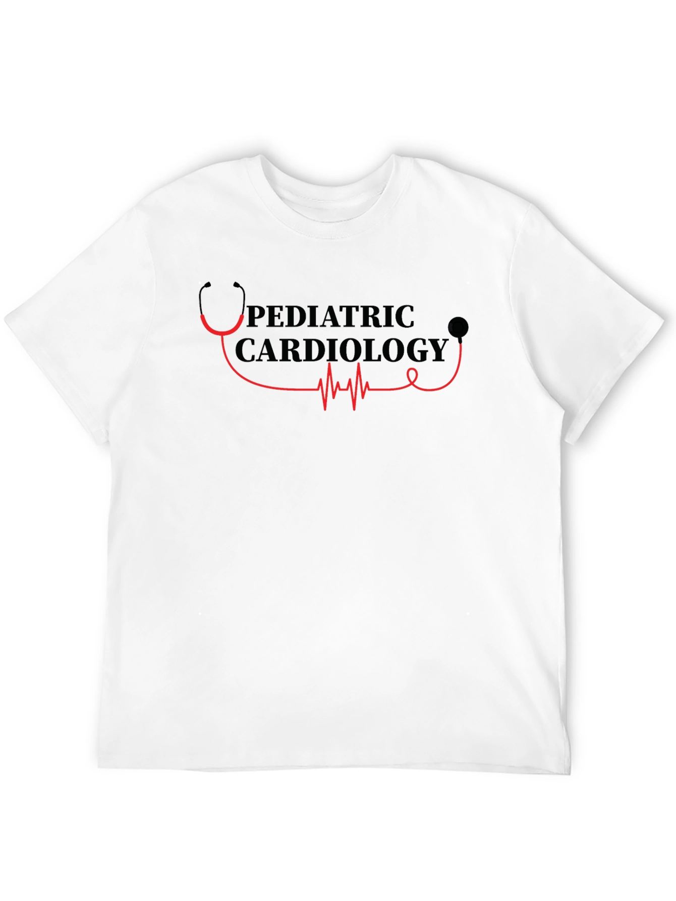 Pediatric Cardiology T-Shirt - Stethoscope Heartbeat Design