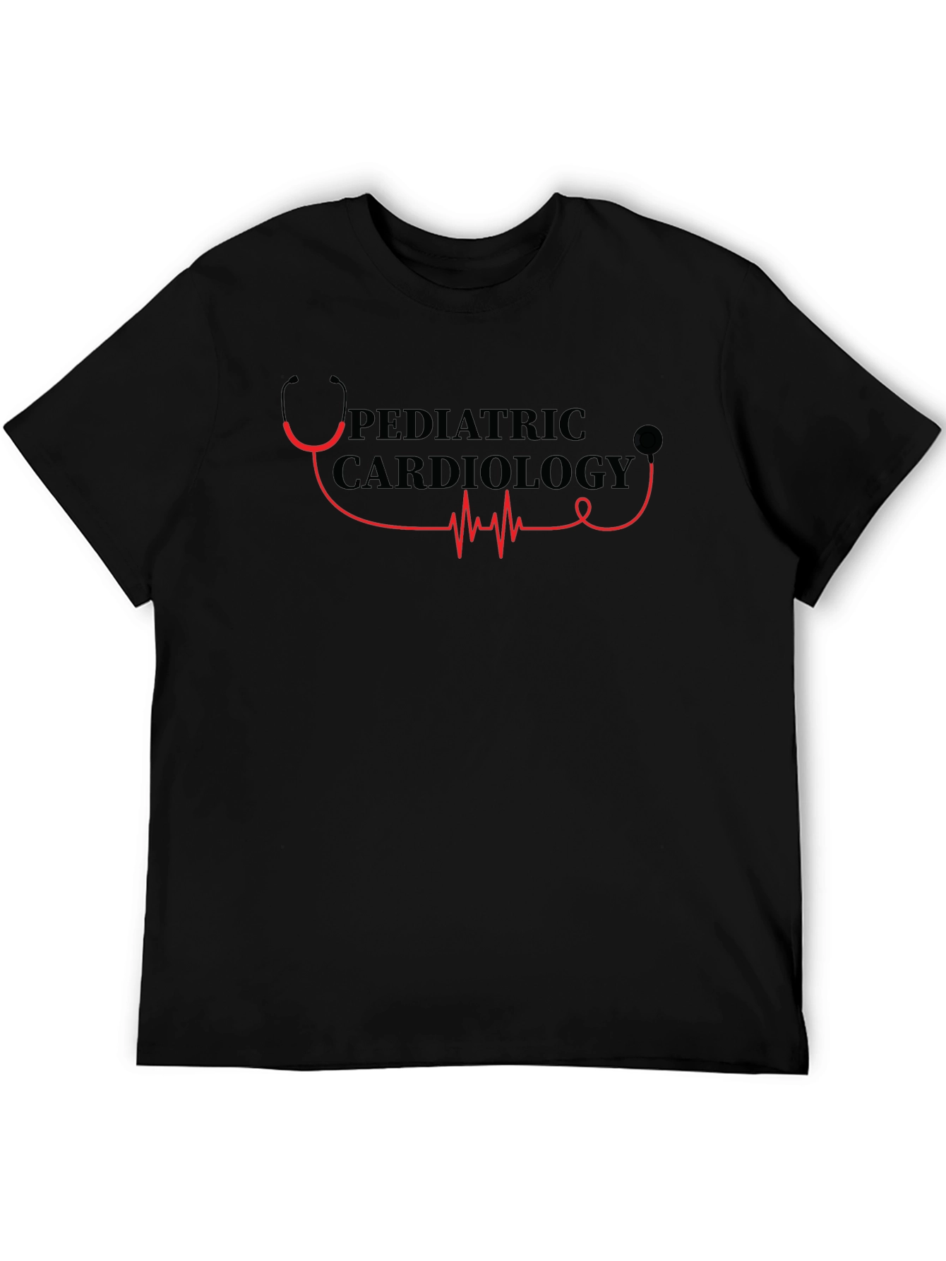 Pediatric Cardiology T-Shirt - Stethoscope Heartbeat Design