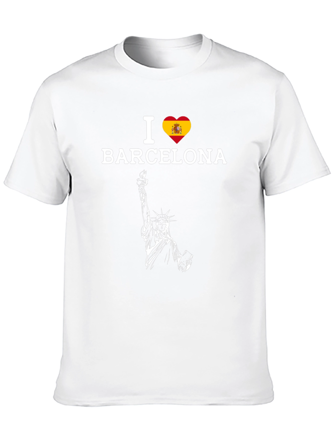 I Love Barcelona Spain Heart Graphic T-Shirt