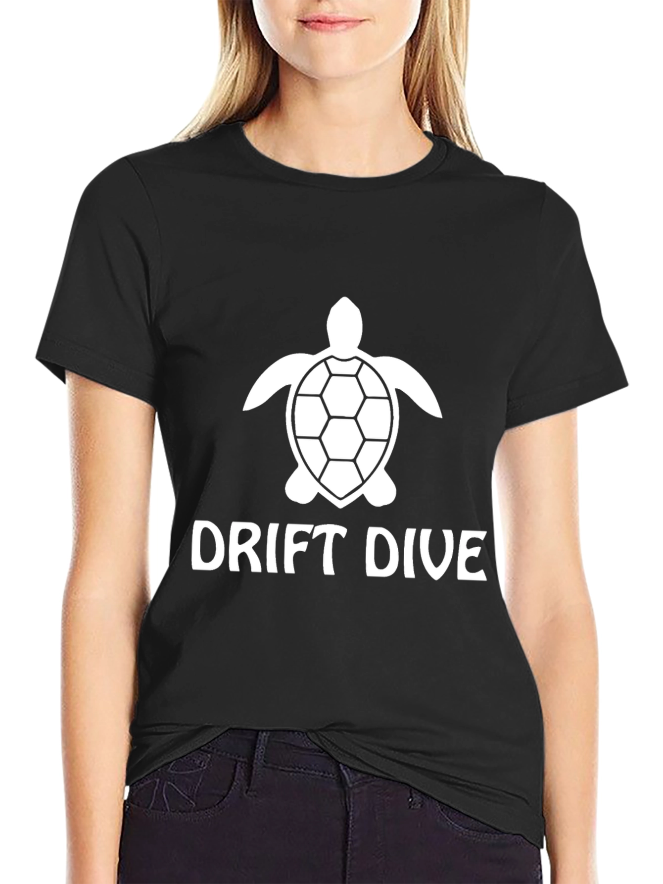 Drift Dive Turtle Graphic T-Shirt - Black