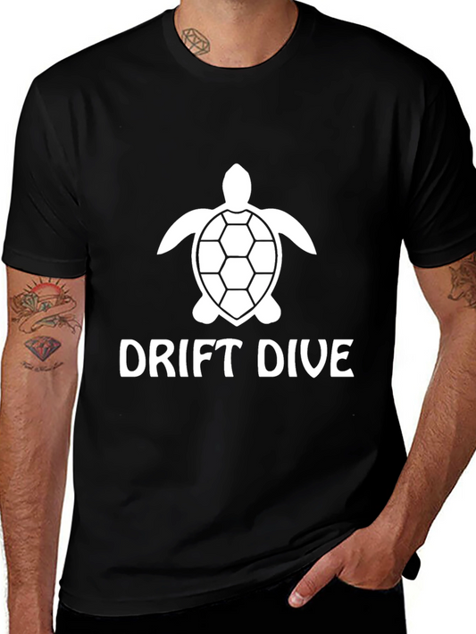 Drift Dive Turtle Graphic T-Shirt - Black