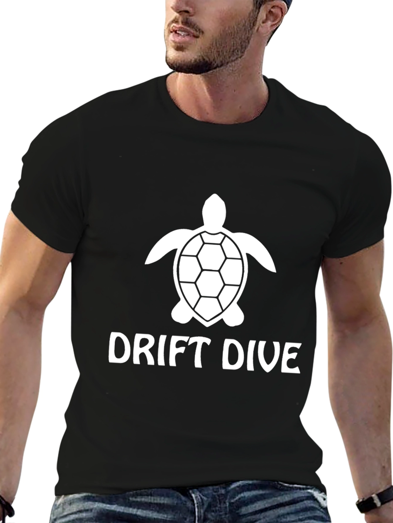 Drift Dive Turtle Graphic T-Shirt - Black