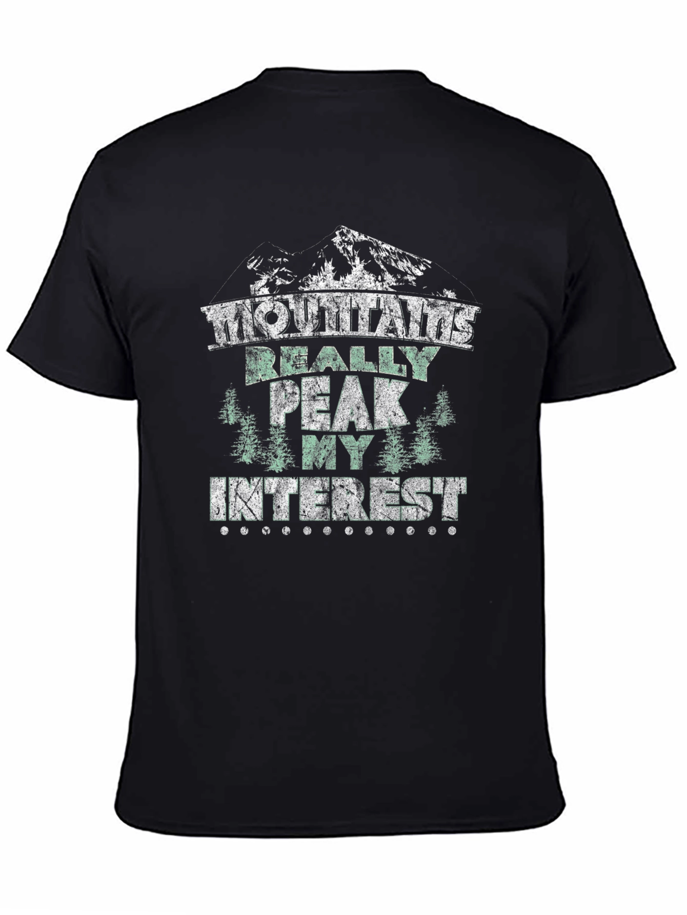 Mountain Peak Interest Black T-Shirt
