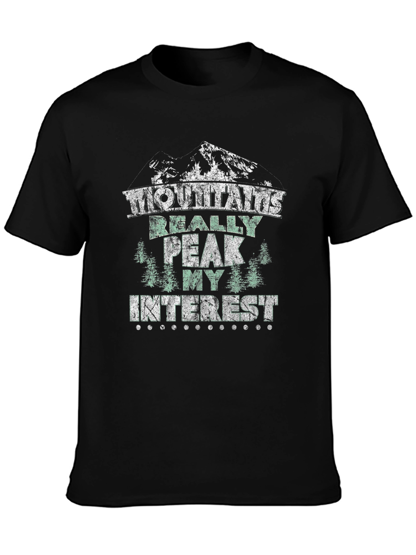 Mountain Peak Interest Black T-Shirt