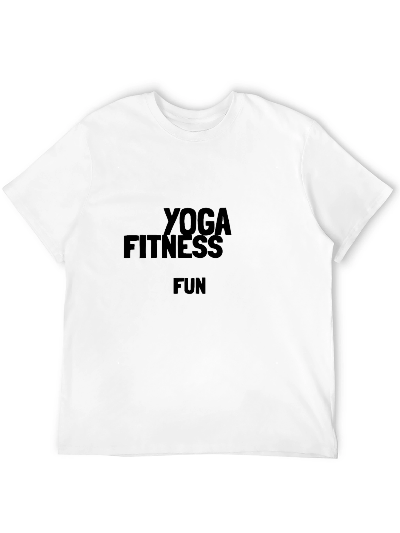 Yoga Fitness Fun Black Graphic Tee