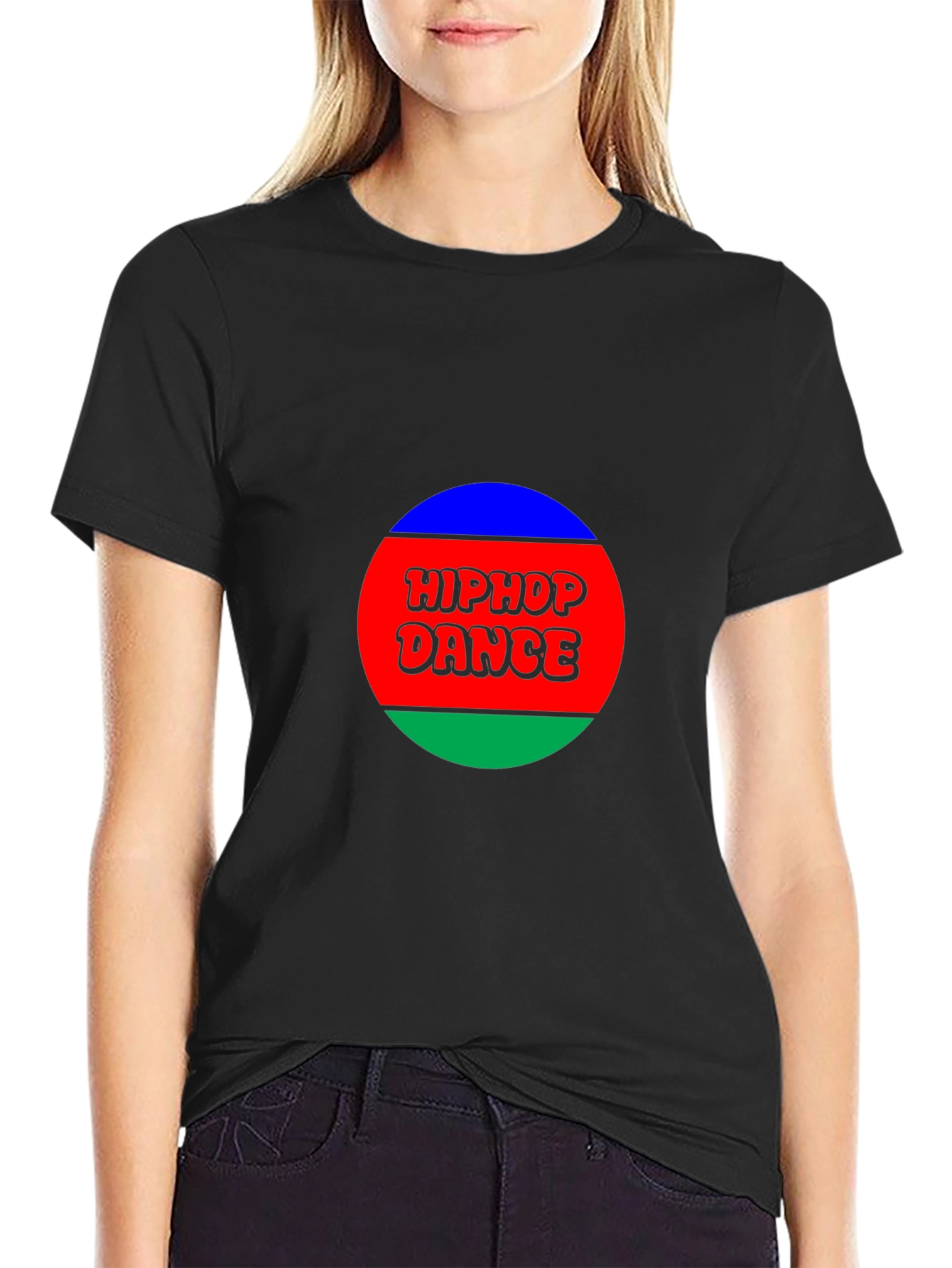 Hiphop Dance Graphic Tee - Stylish Mens Black T-Shirt