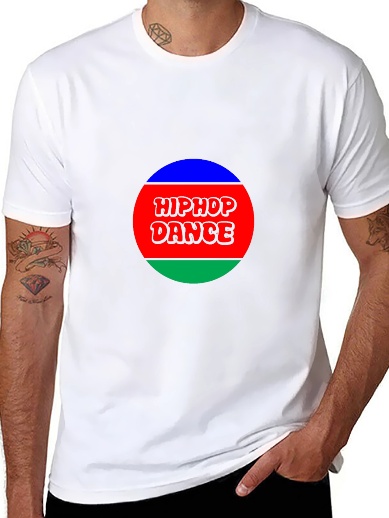 Hiphop Dance Graphic Tee - Stylish Mens Black T-Shirt