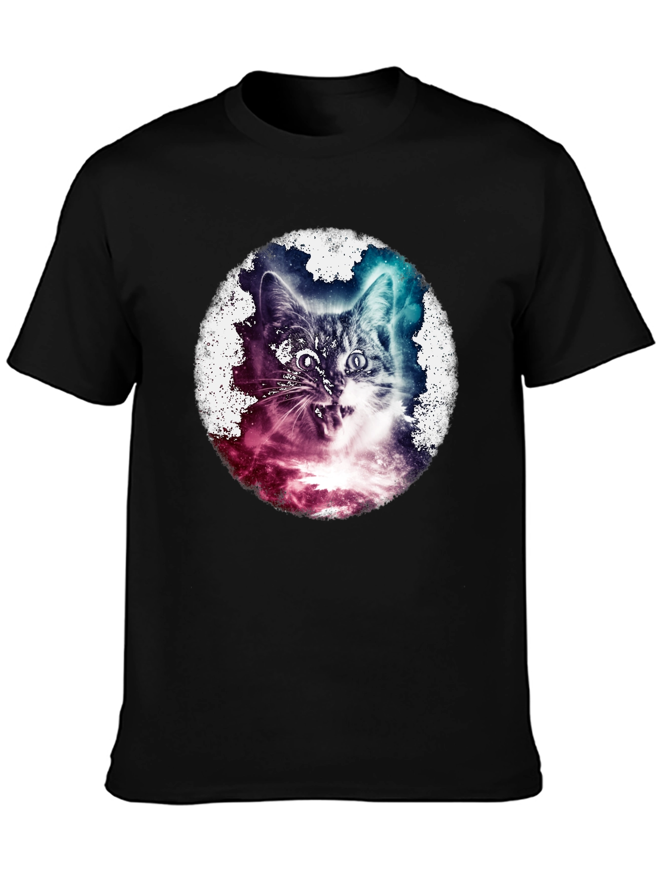 Cosmic Cat T-Shirt - Galaxy Feline Tee