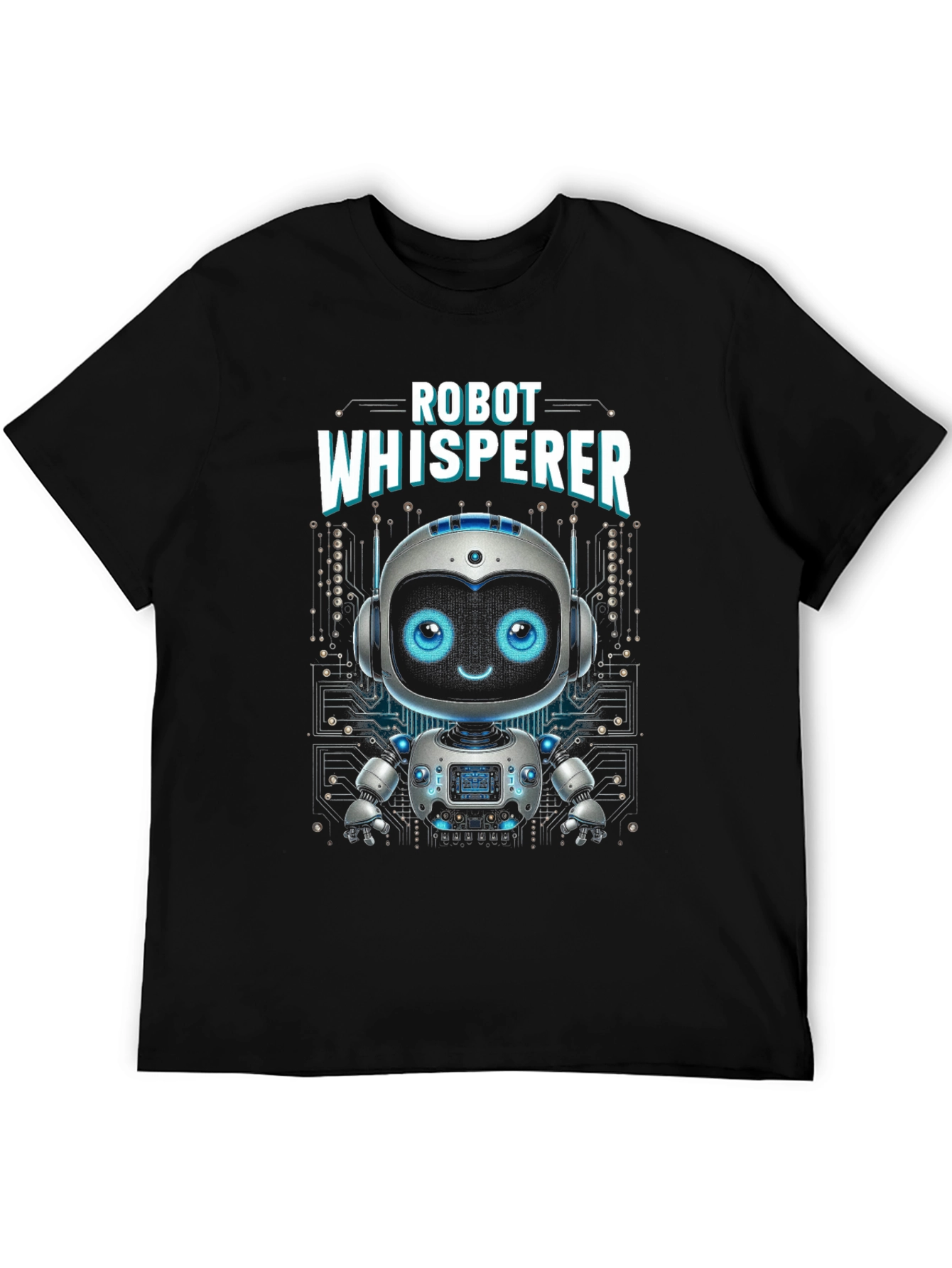 Robot Whisperer Graphic Tee - AI Humor Shirt