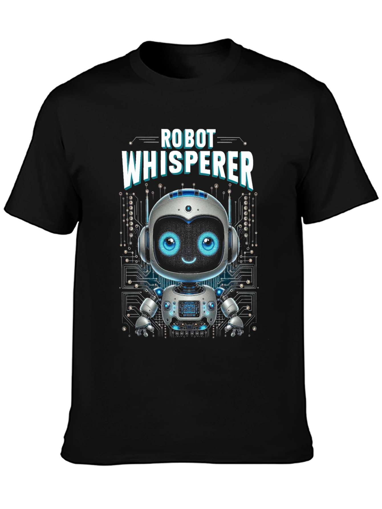 Robot Whisperer Graphic Tee - AI Humor Shirt