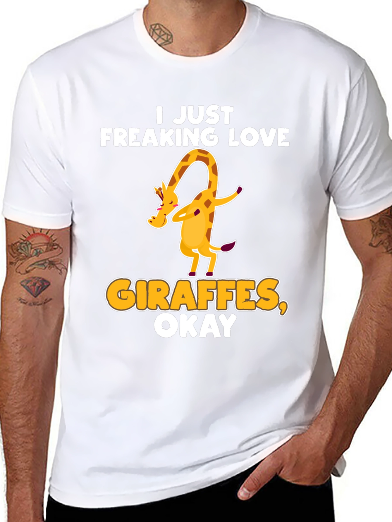 I Just Freaking Love Giraffes Okay! T-Shirt