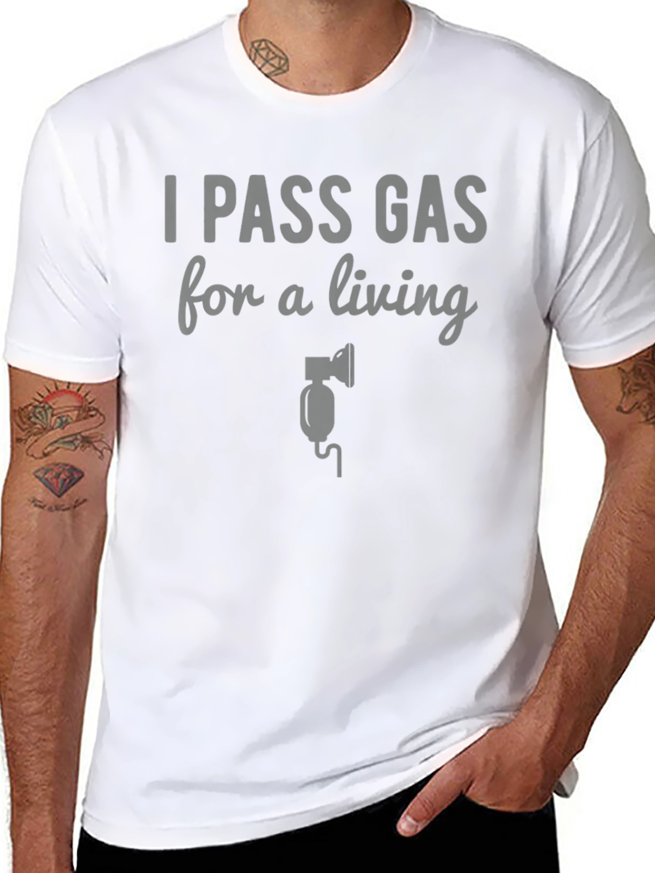 I Pass Gas For a Living Black T-Shirt