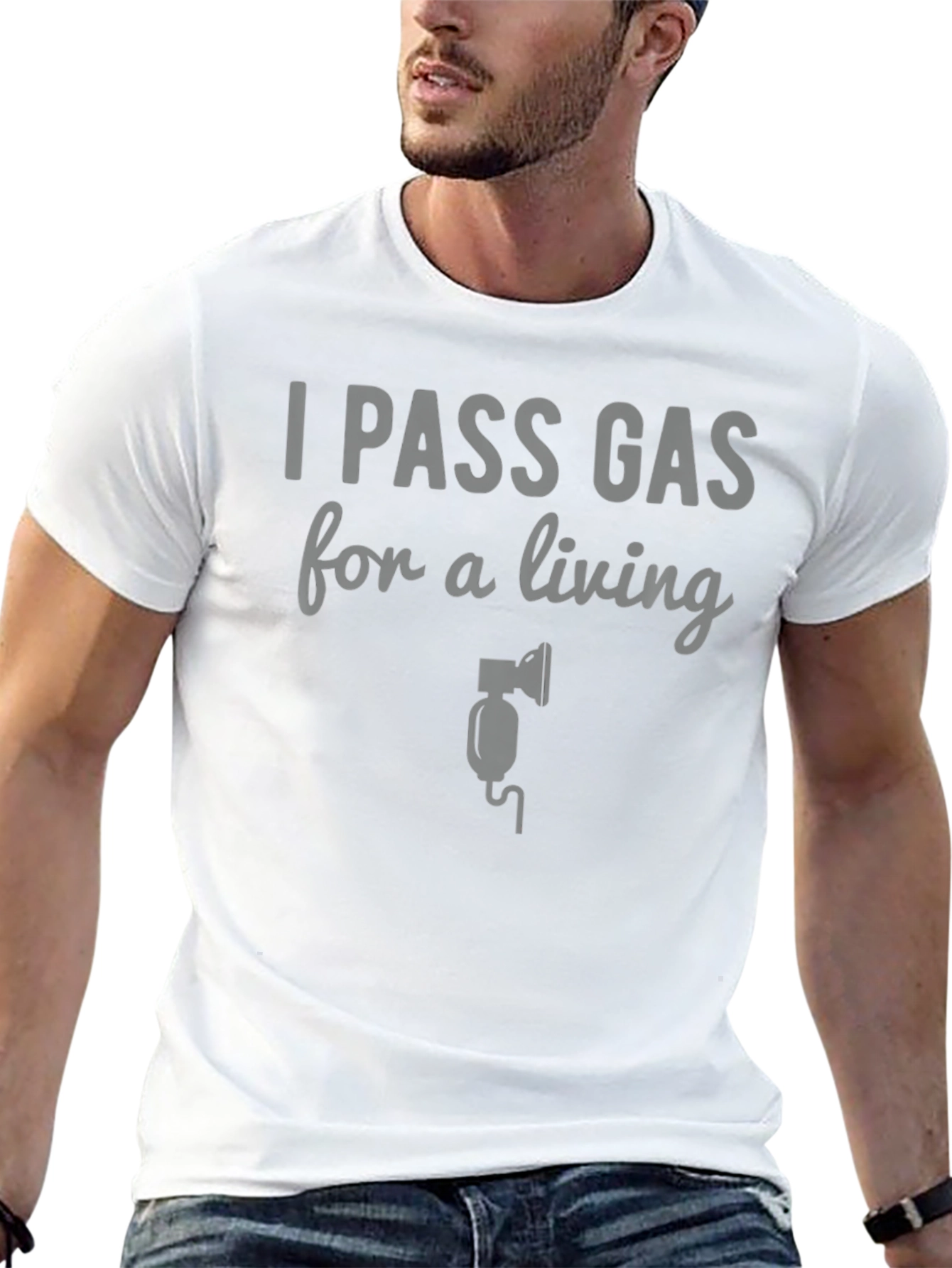 I Pass Gas For a Living Black T-Shirt