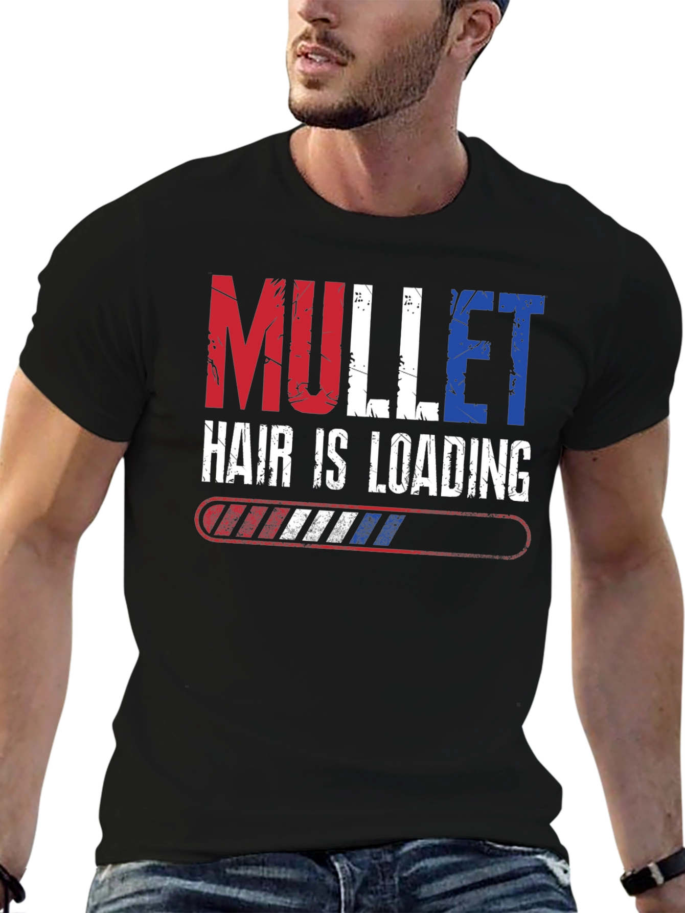 Mullet Hair is Loading T-Shirt - Funny Retro Style