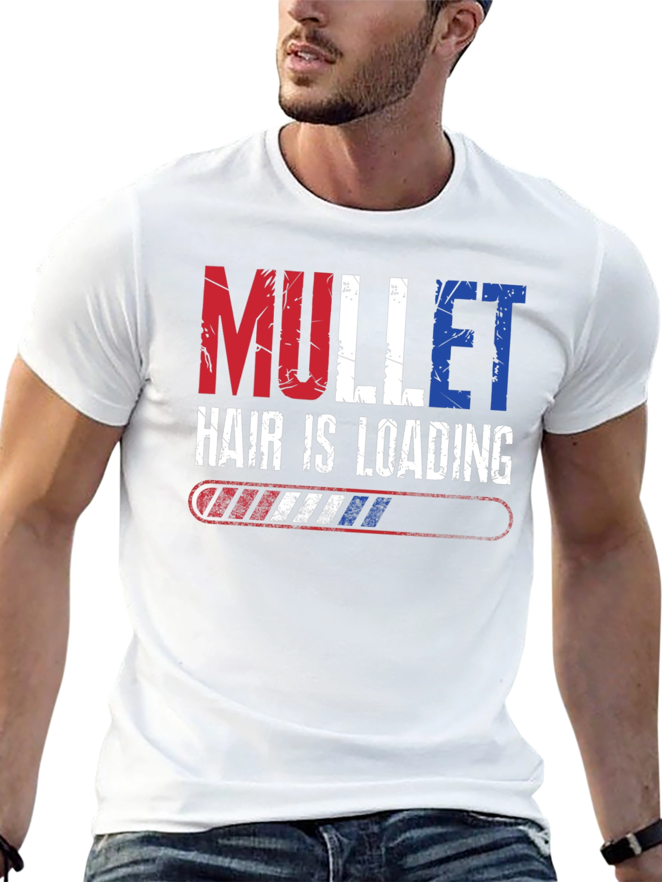 Mullet Hair is Loading T-Shirt - Funny Retro Style