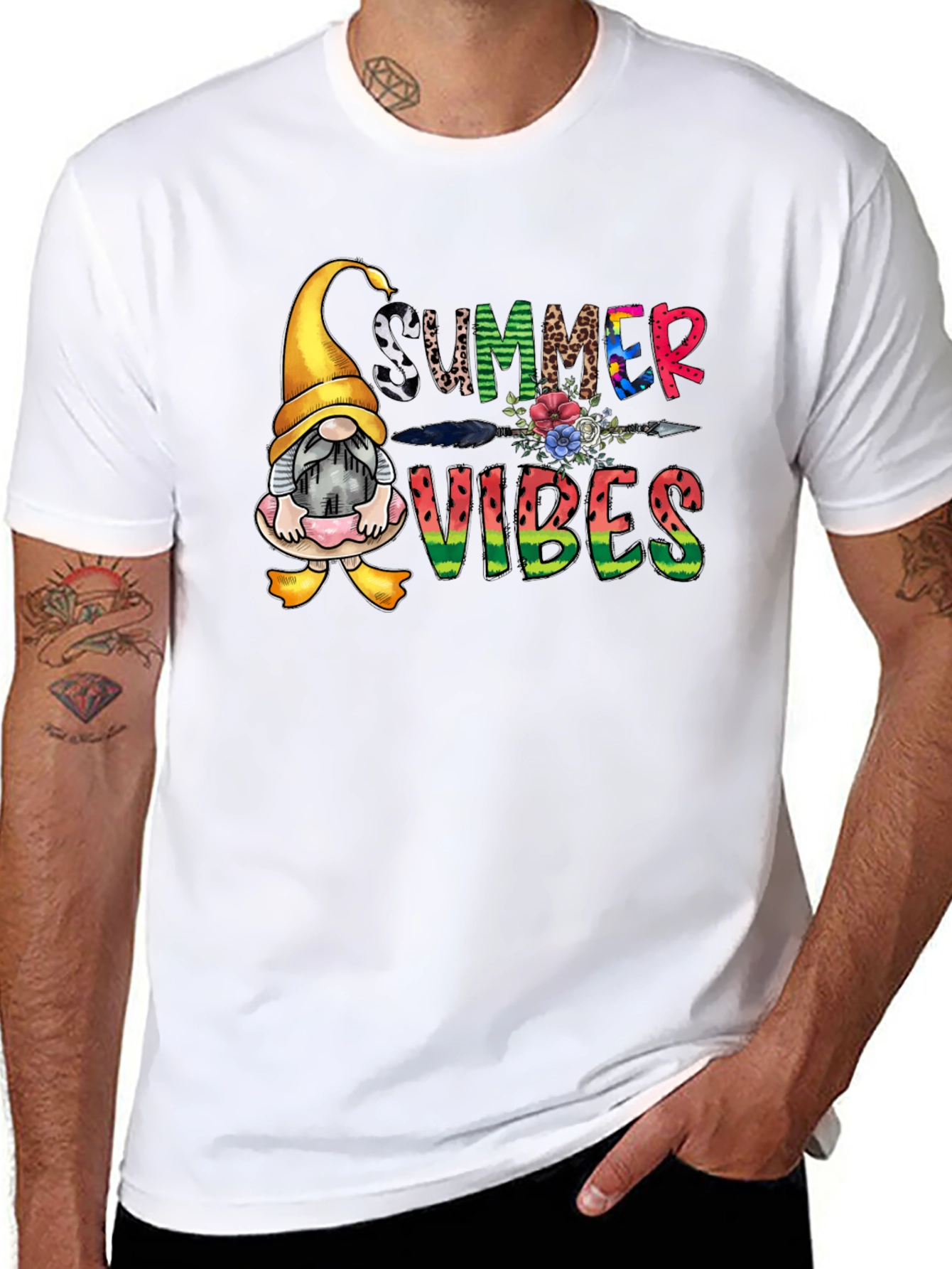 Summer Vibes Gnome Graphic Tee