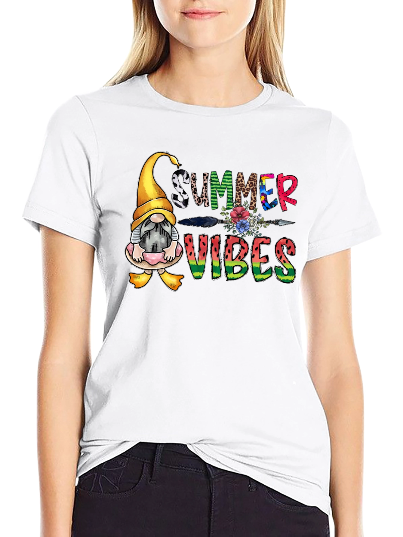 Summer Vibes Gnome Graphic Tee