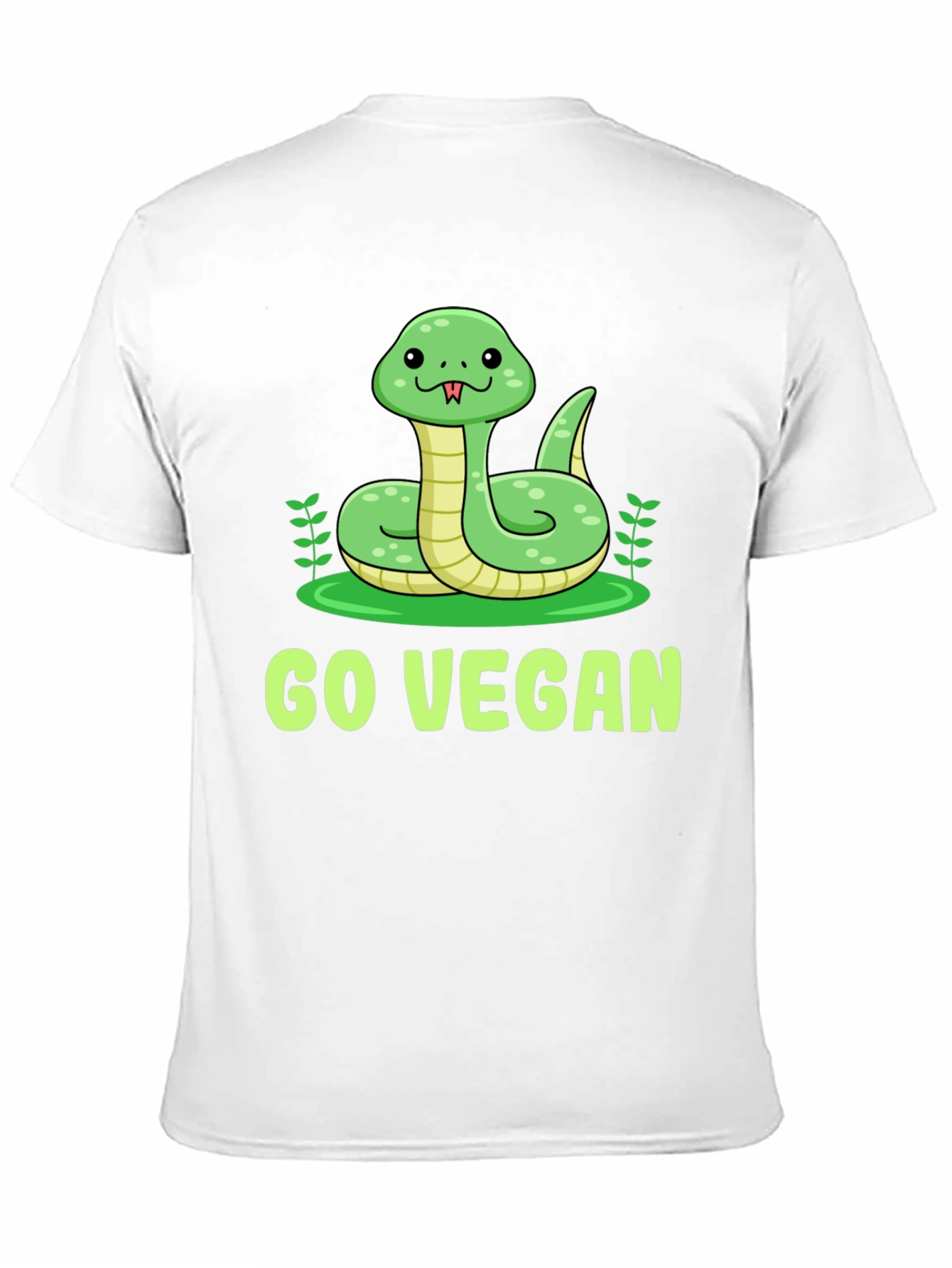 Go Vegan Snake Graphic T-Shirt