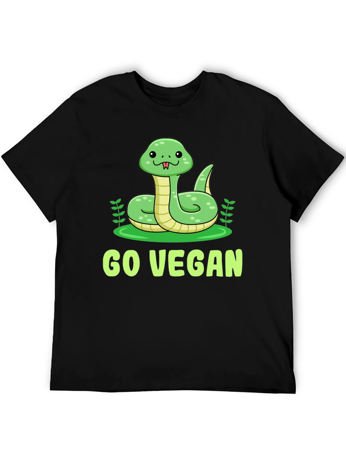 Go Vegan Snake Graphic T-Shirt