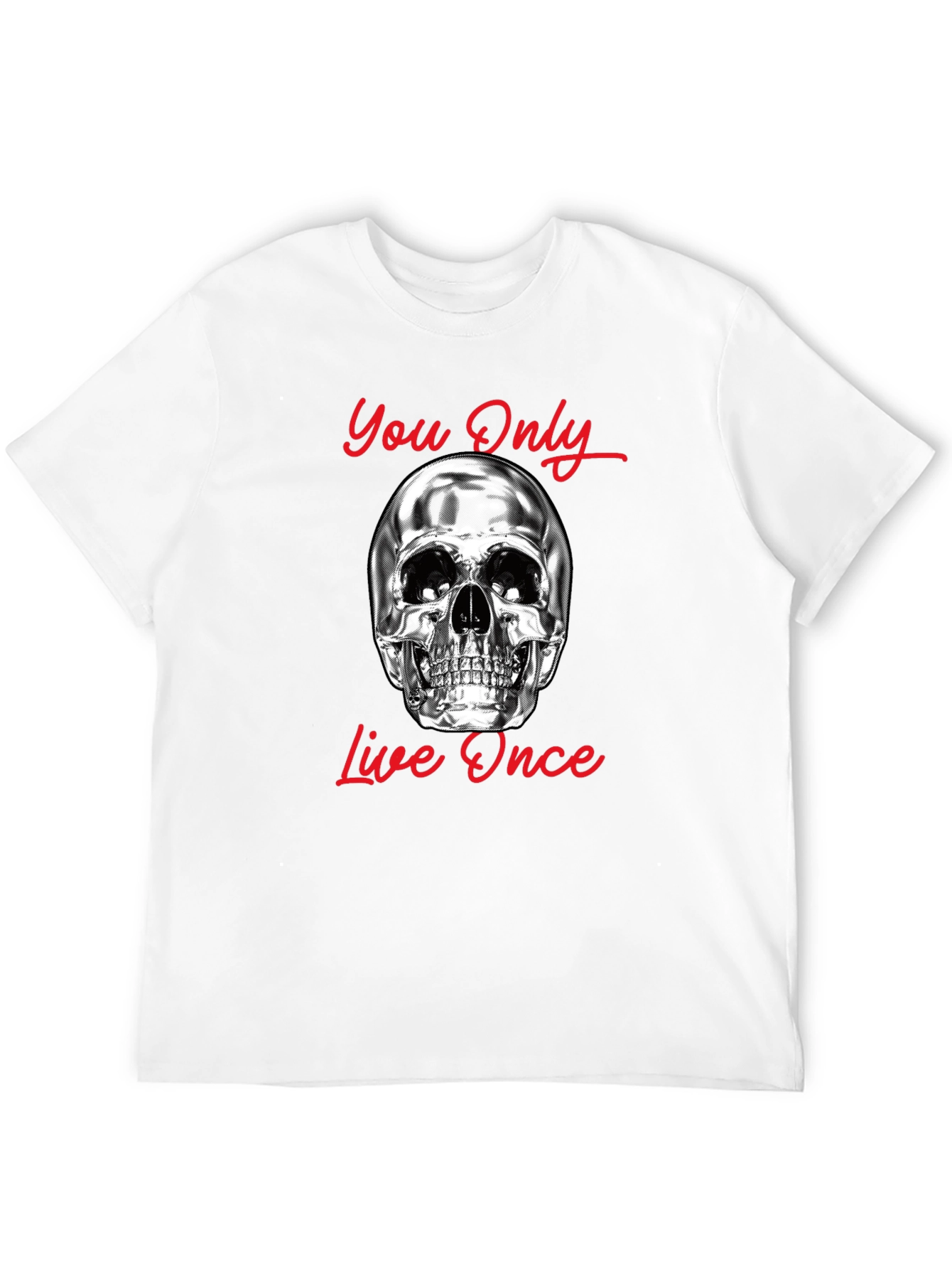 You Only Live Once Skull Graphic T-Shirt